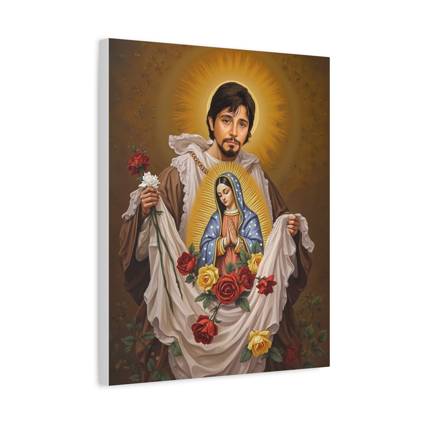 St. Juan Diego Catholic Canvas Wall Art, Christian Decor