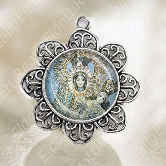 Virgin Mary Our Lady of Manaoag Catholic Medal Christian Religious Jewelry