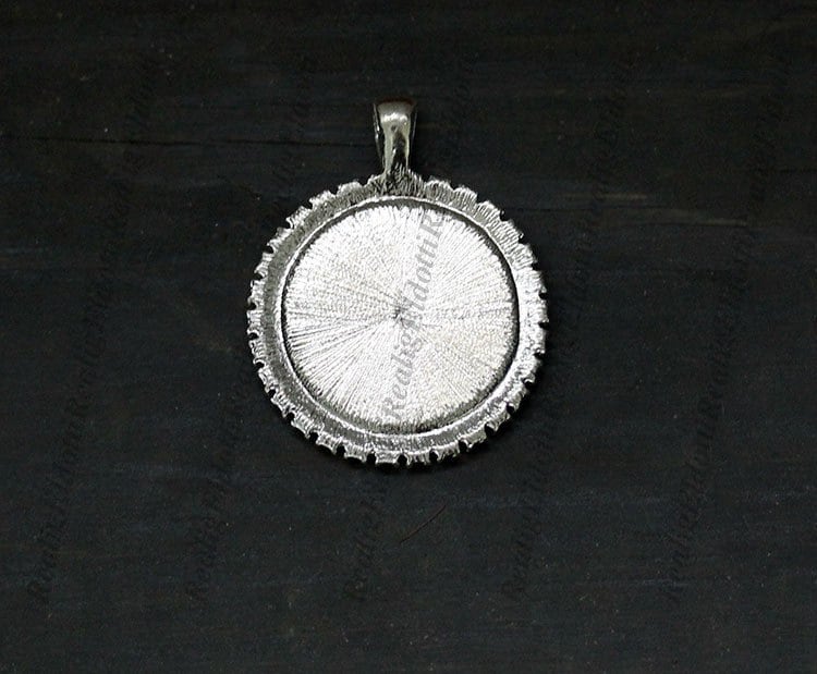 St. Vitus Religious Catholic Patron Silver Tone Medal Pendant Cameo Cabochon