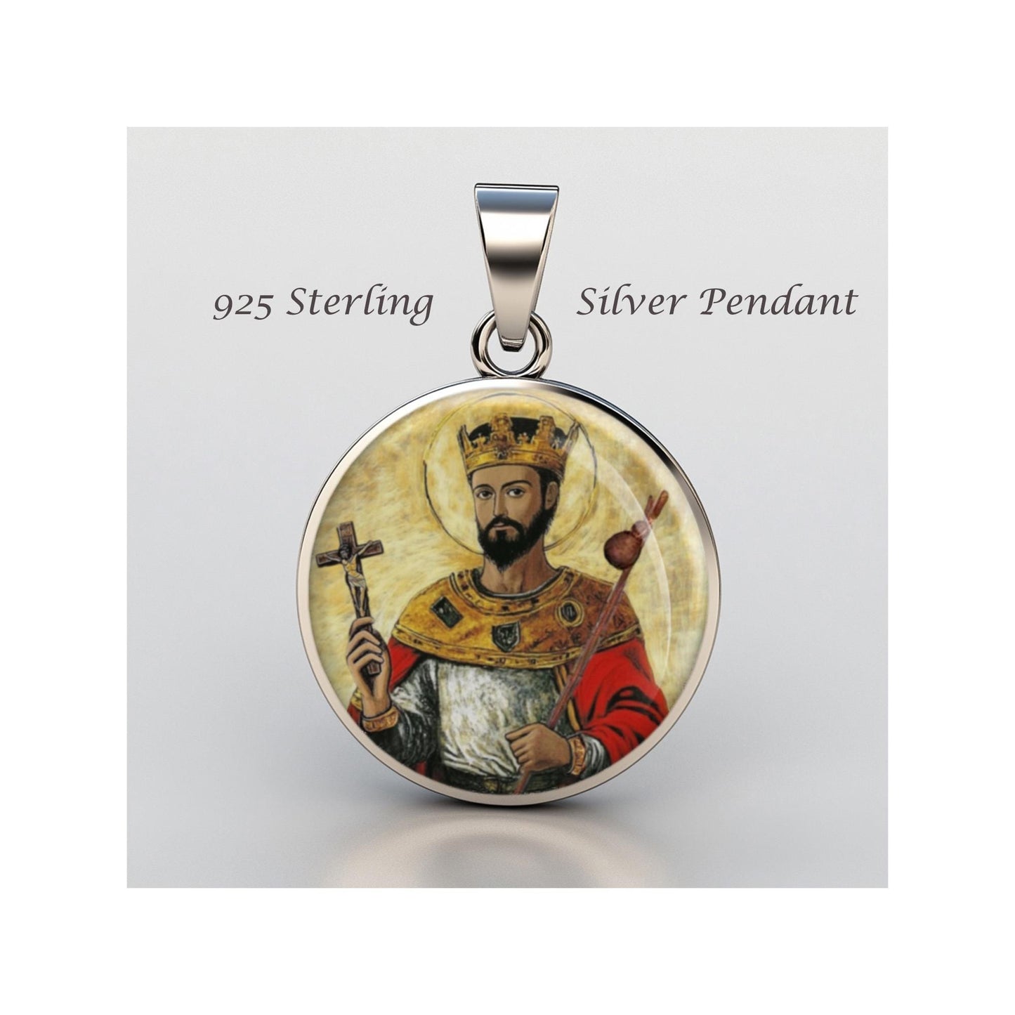 Saint Richard Religious Devotional sterling silver 925 Christian Medal Patron Pendant