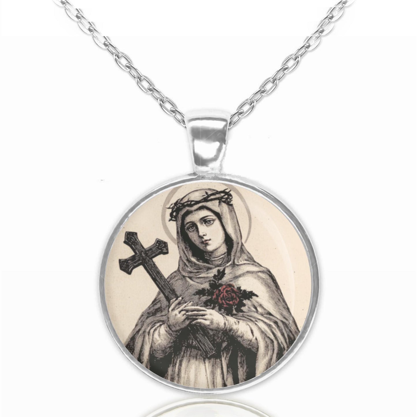 St. Rose of Lima Catholic Medal. Pendant Charm Patron Saint Religious Jewelry