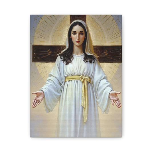 Ships from USA - Our Lady of All Nation - Mother Mary Catholic Canvas Wall Art, Christian Decor