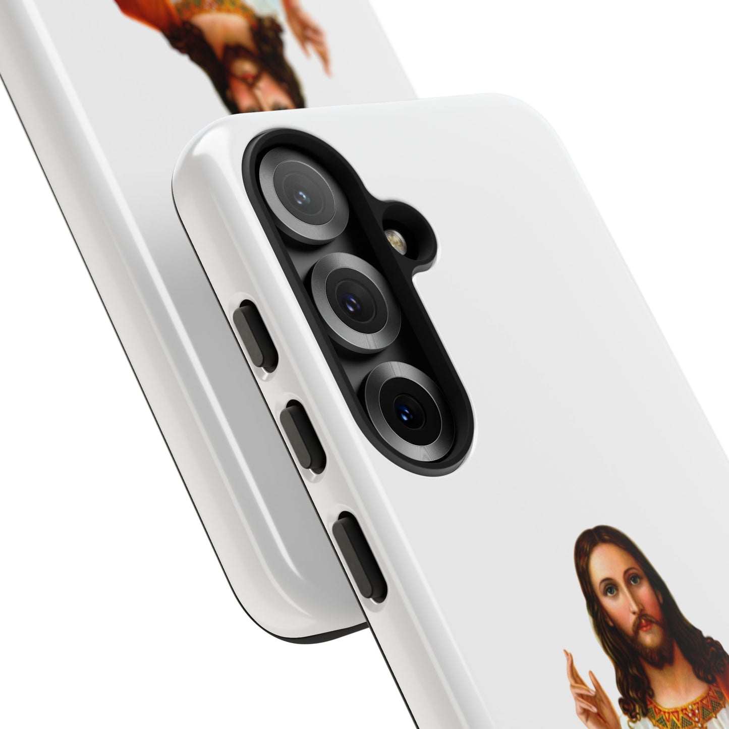 Artistic Phone Case Featuring Jesus, Tough Phone Case, Christian Gift, Religious Phone Cover, Inspirational Phone Accessory, Unique Jesus