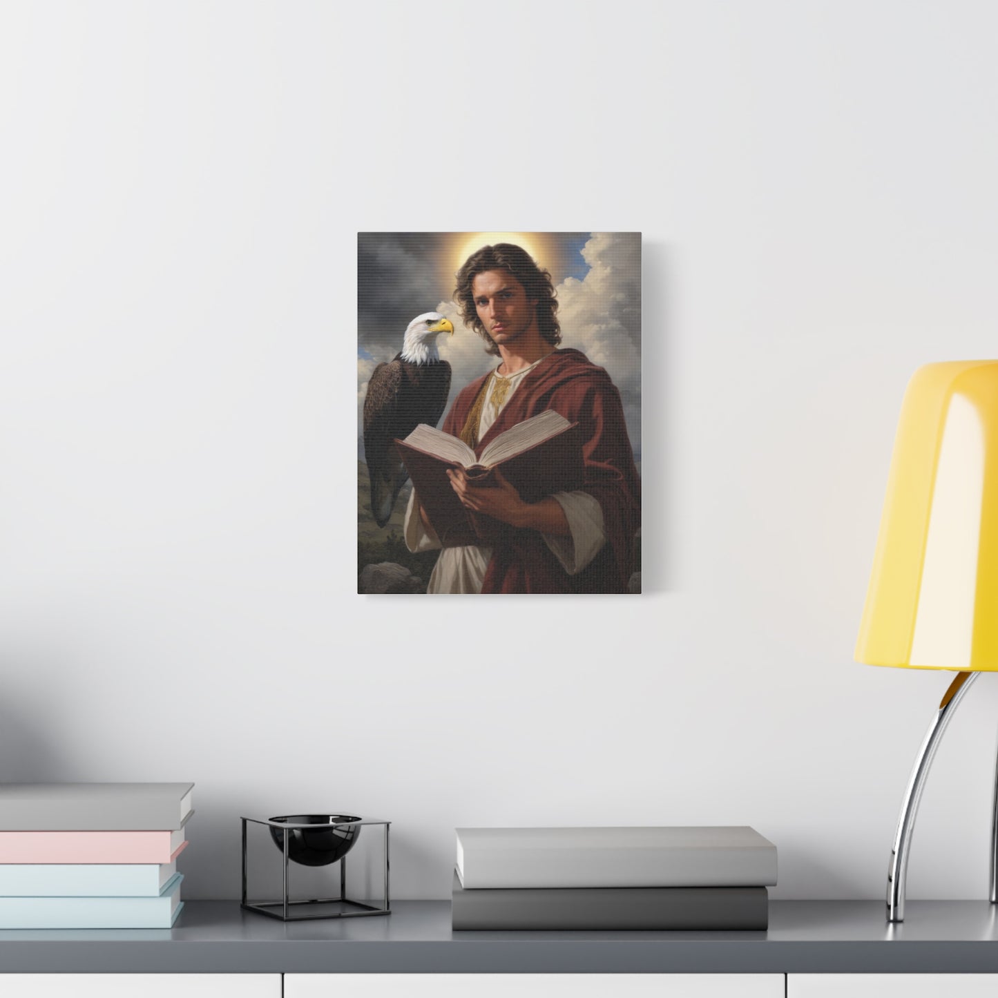 St. John the Evangelist Catholic Canvas Wall Art, Christian Decor