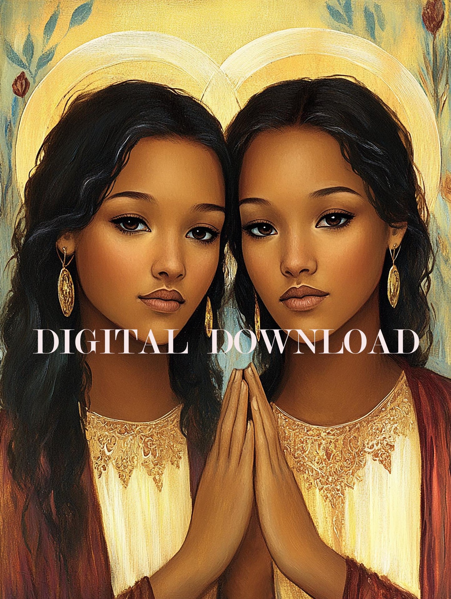 Saints Perpetua and Felicity Religious Art Digital Image Catholic Print image 0