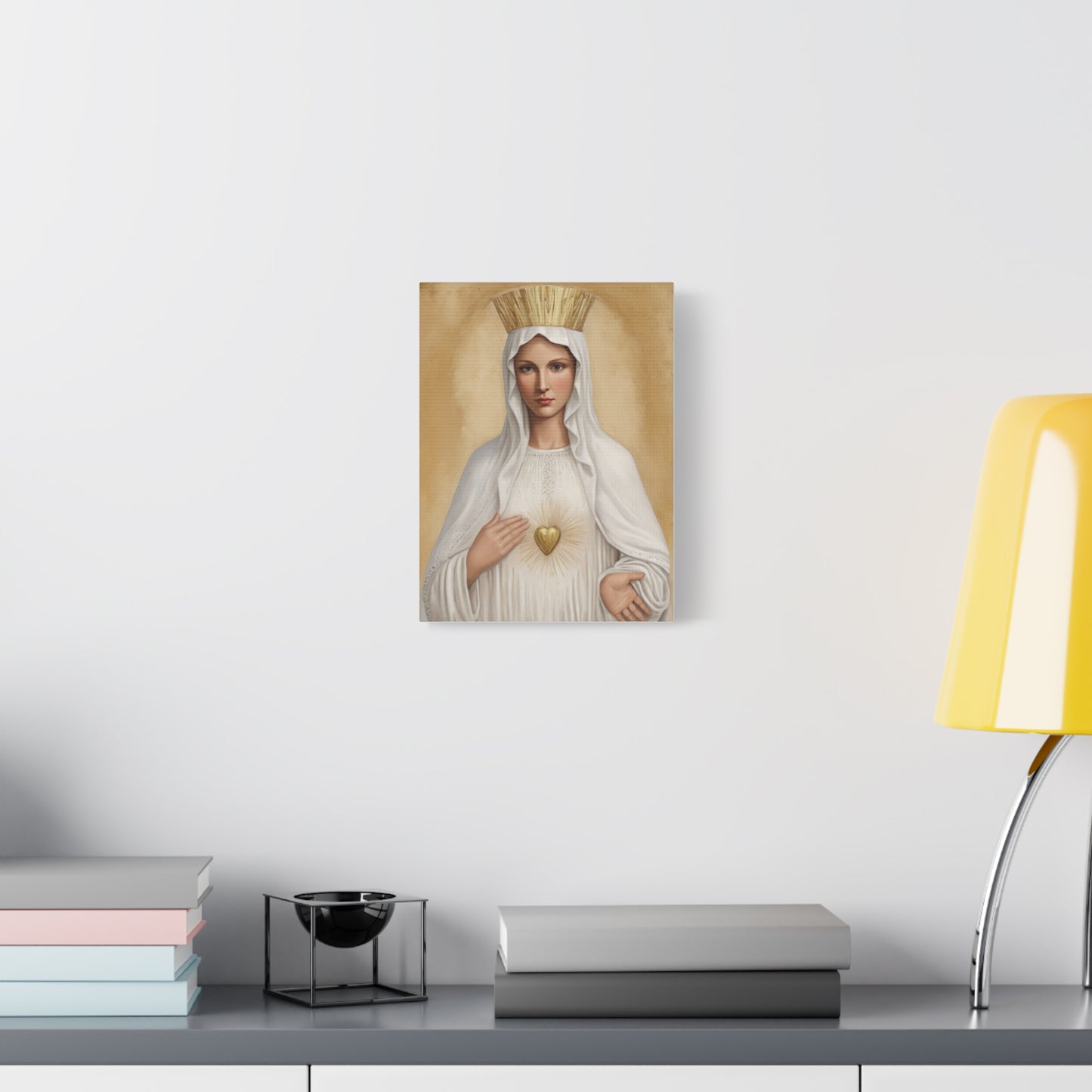 Our Lady Mother Mary Beauraing Canvas Print, Catholic Decor Wall, Gift Religious Christian