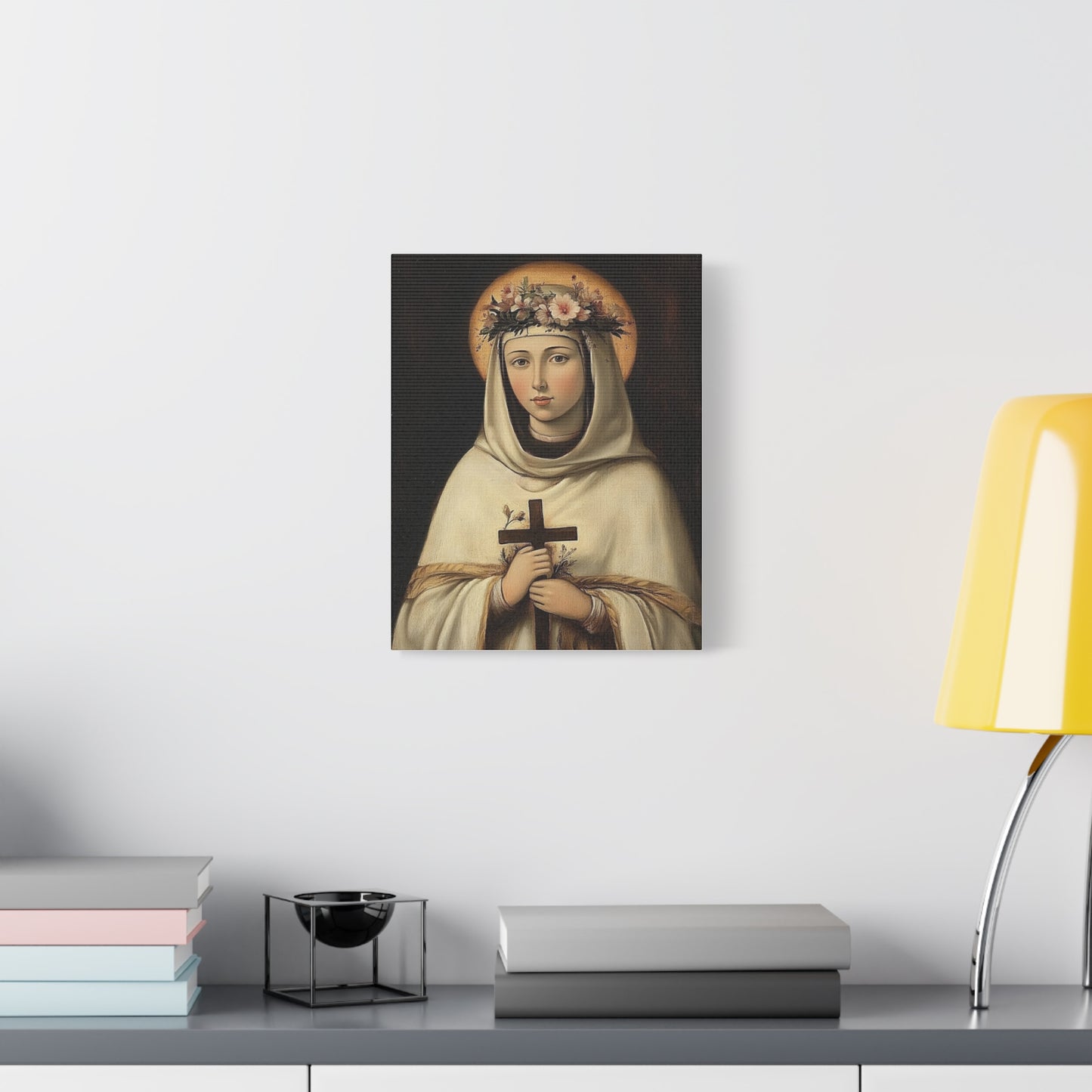 Ready To Hang - St. Rose of Lima Catholic Canvas Wall Art, Christian Decor
