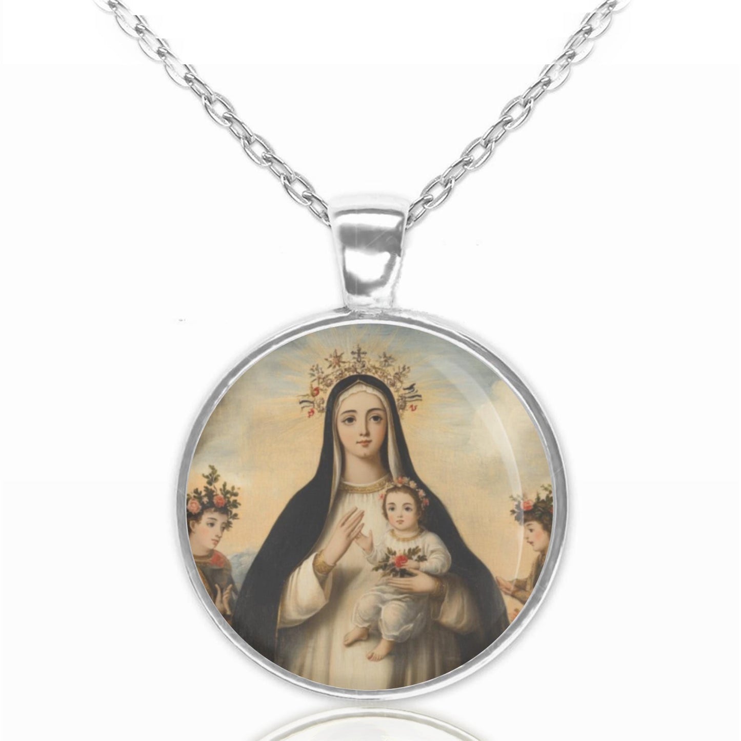 Rose of Lima Necklace Pendant, St. Rose of Lima Catholic Jewelry, Religious Gift for Women, Handmade Faith Accessory, Unique Charm