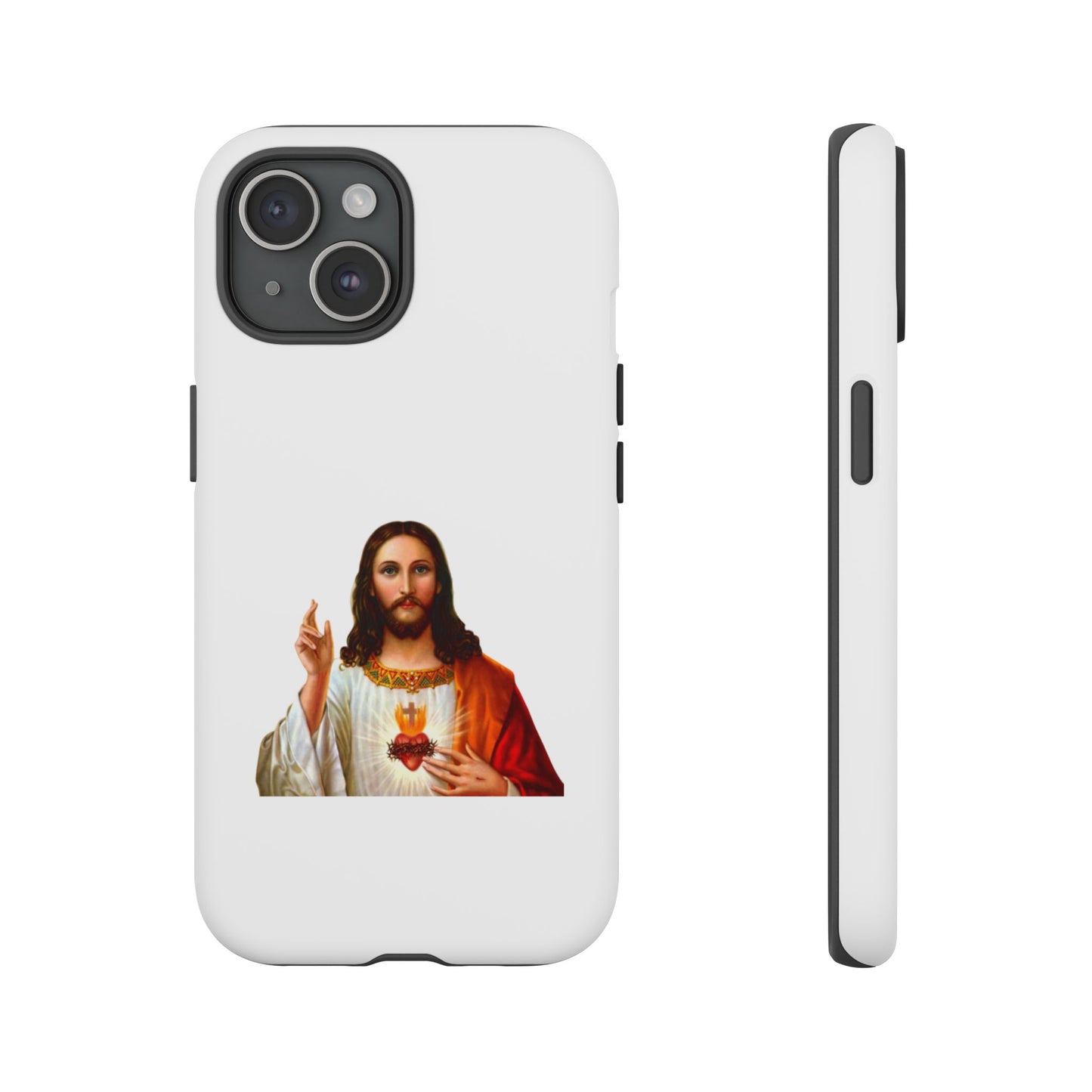 Artistic Phone Case Featuring Jesus, Tough Phone Case, Christian Gift, Religious Phone Cover, Inspirational Phone Accessory, Unique Jesus