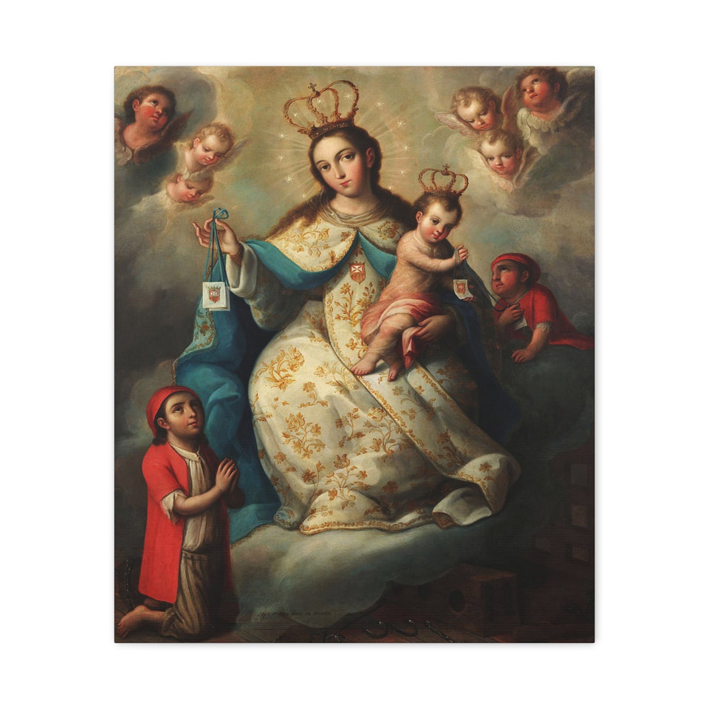 Virgin of Mercyu Catholic HQ Print on Canvas Ready To Hang - Virgin Mary Canvas
