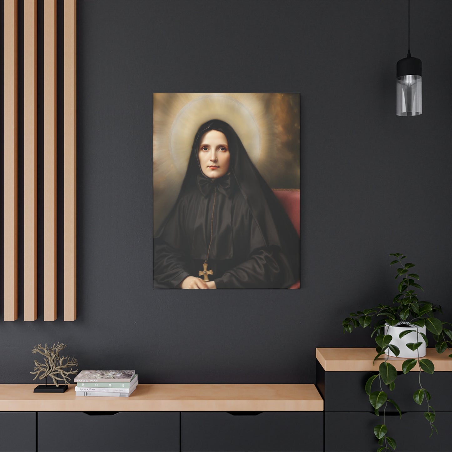St. Frances Xavier Cabrini Catholic Canvas Wall Art, Christian Decor