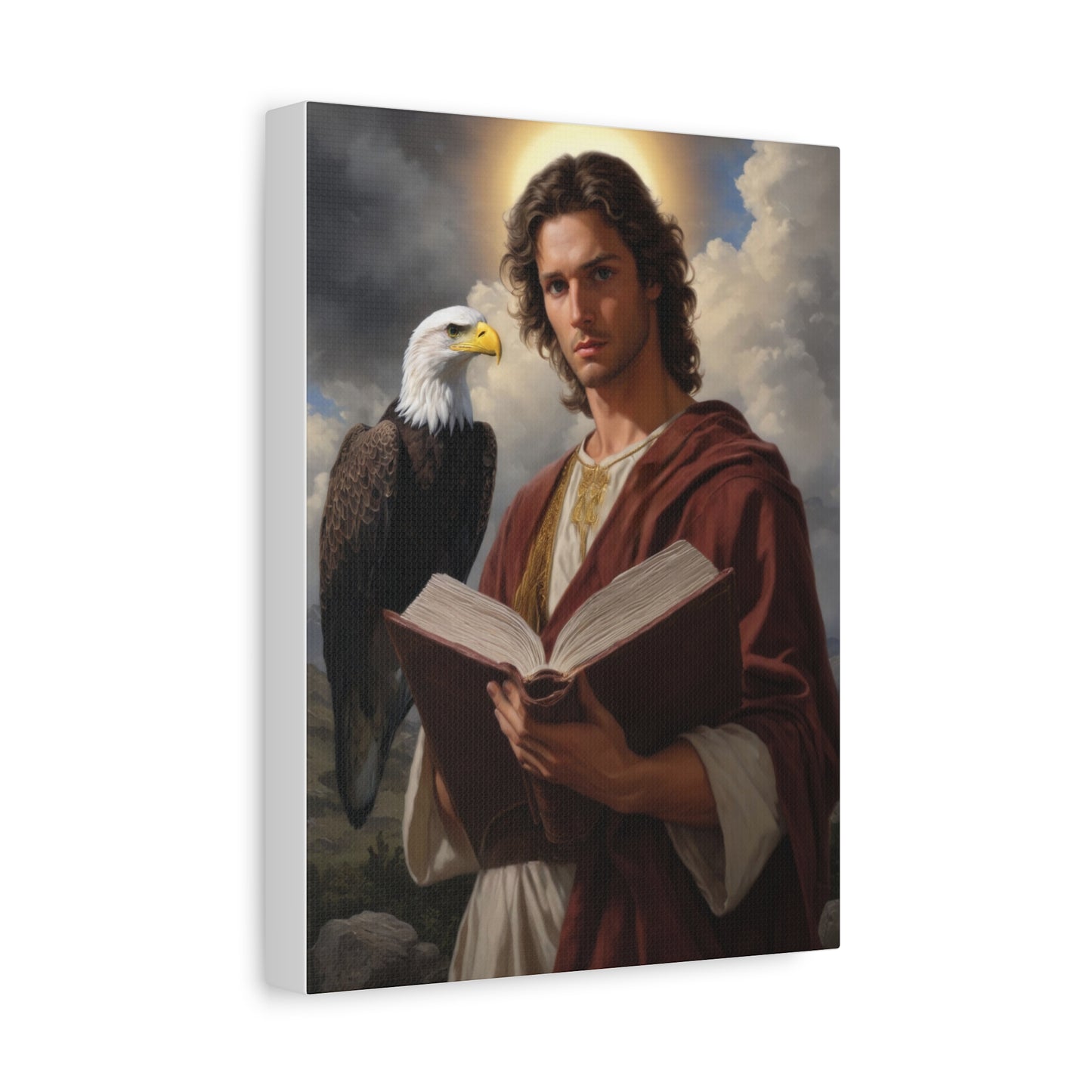 St. John the Evangelist Catholic Canvas Wall Art, Christian Decor