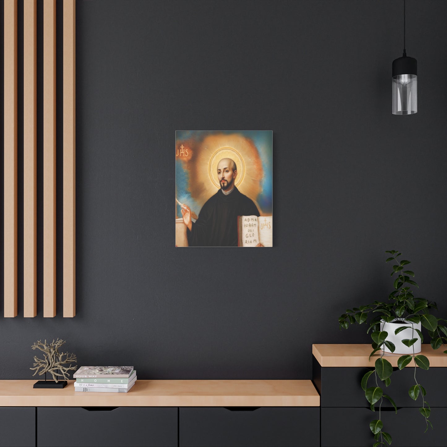 St. Ignatius of Loyola Catholic Canvas Wall Art, Christian Decor