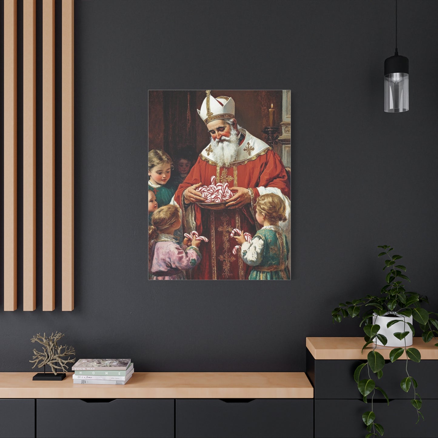 St. Nicholas of Bari - St. Nicholas of Myra Canvas Wall Art, Christian Decor