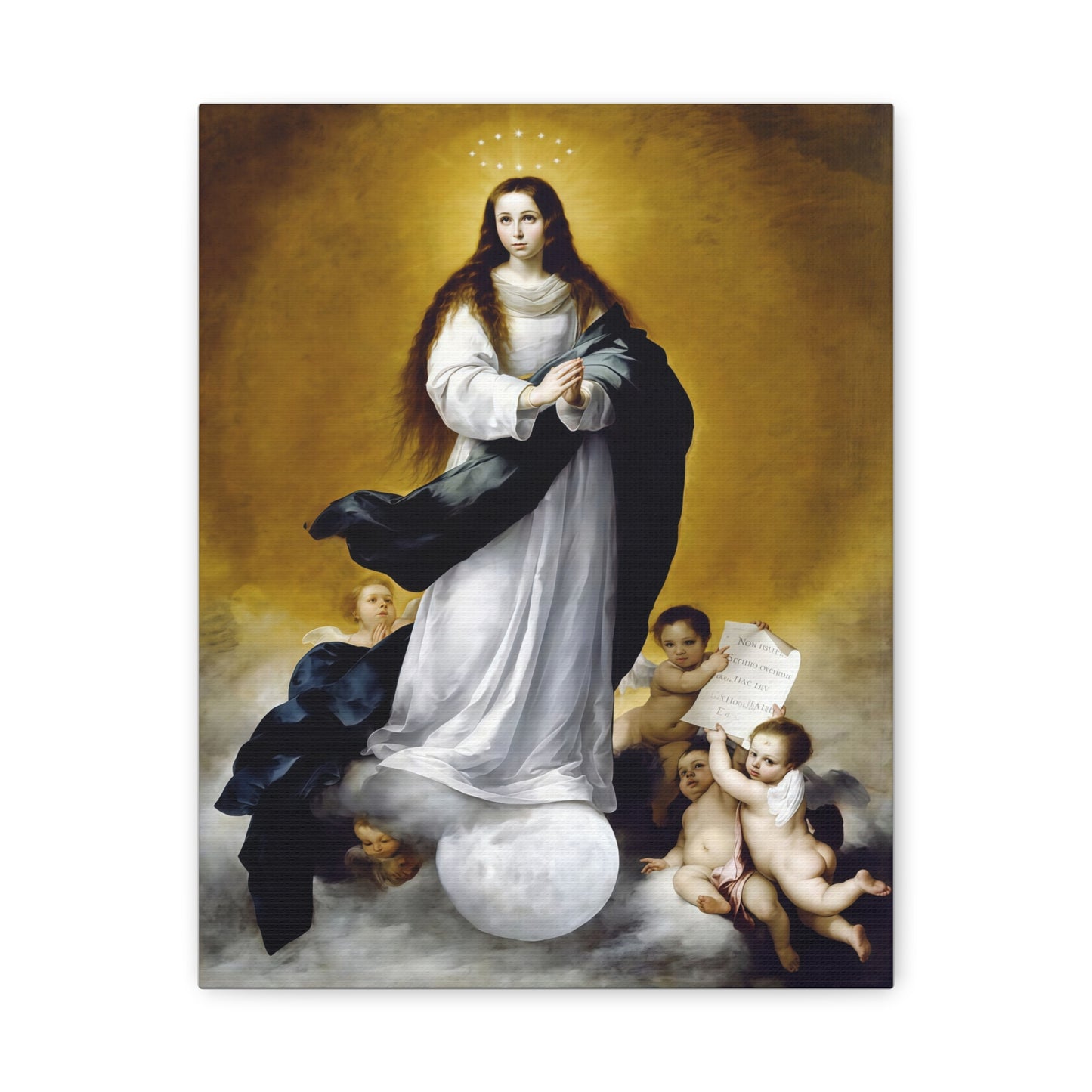 Ready To Hang - Mother Mary Immaculate Conception Catholic Canvas Wall Art, Christian Decor Ships from USA