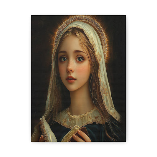 St. Hildegard of Bingen Catholic Canvas Wall Art, Christian Decor