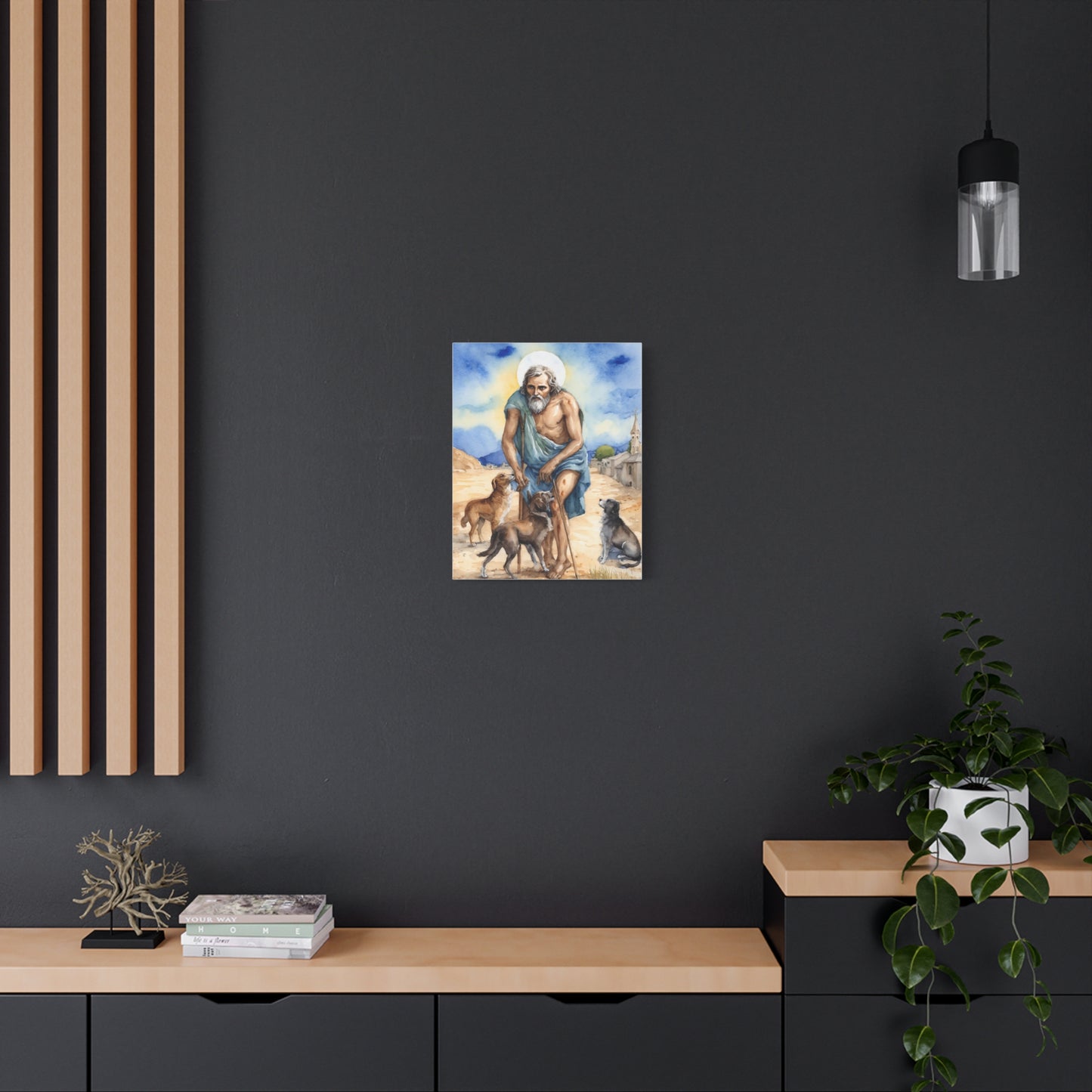 St. Lazarus of Bethany Catholic Canvas Wall Art, Christian Decor