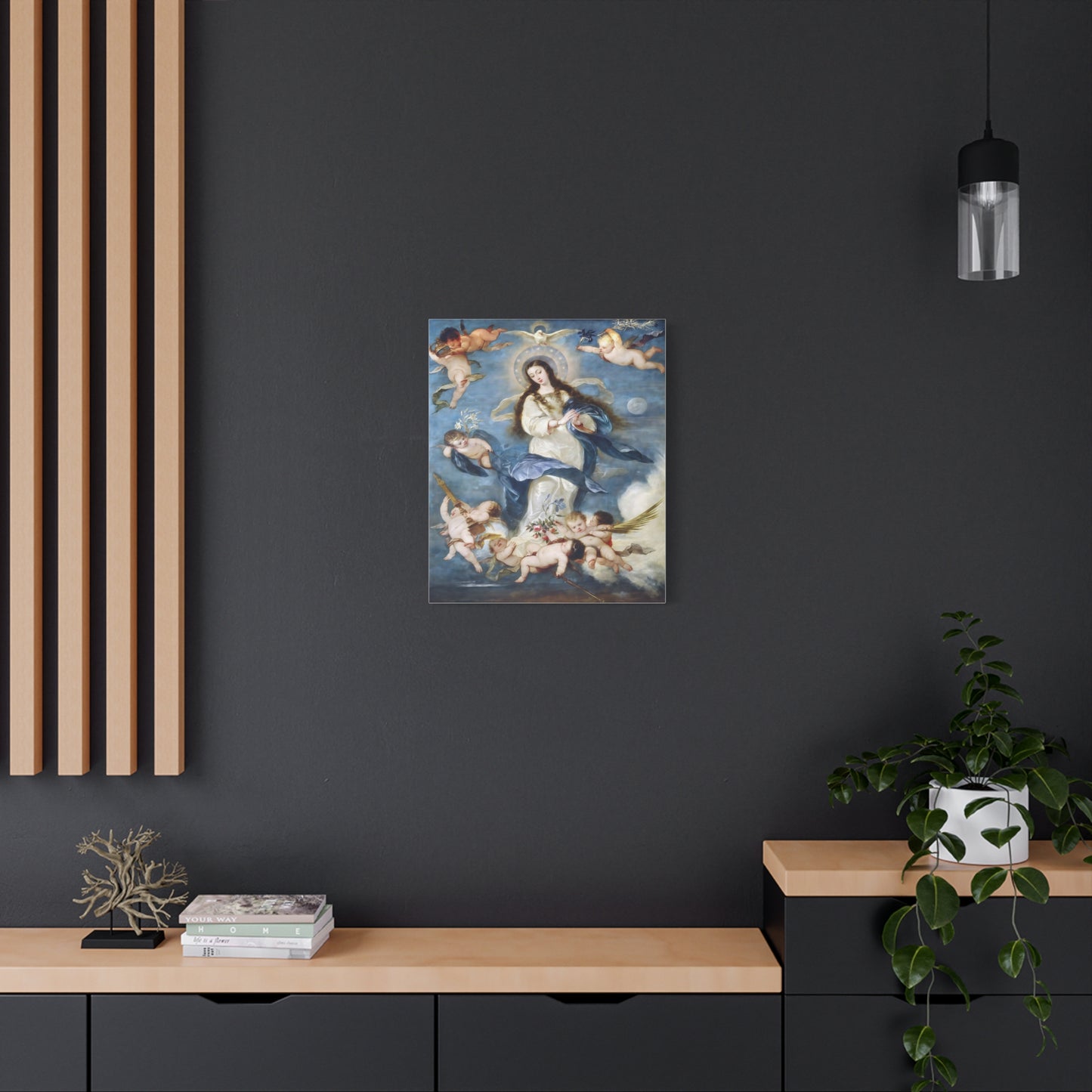 Ready To Hang - Mother Mary Immaculate Conception Catholic Canvas Wall Art, Christian Decor Our Lady