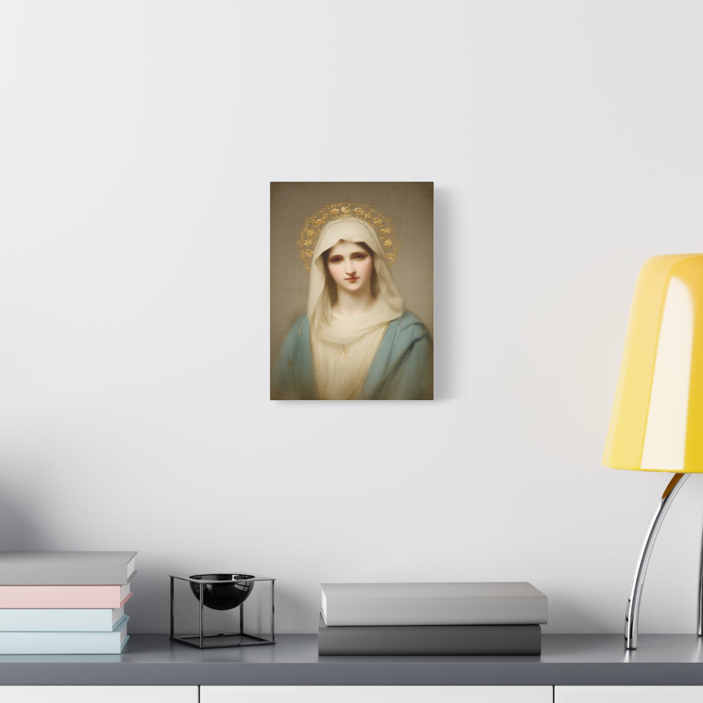Holy Mother Mary Catholic Canvas Wall Art, Christian Decor
