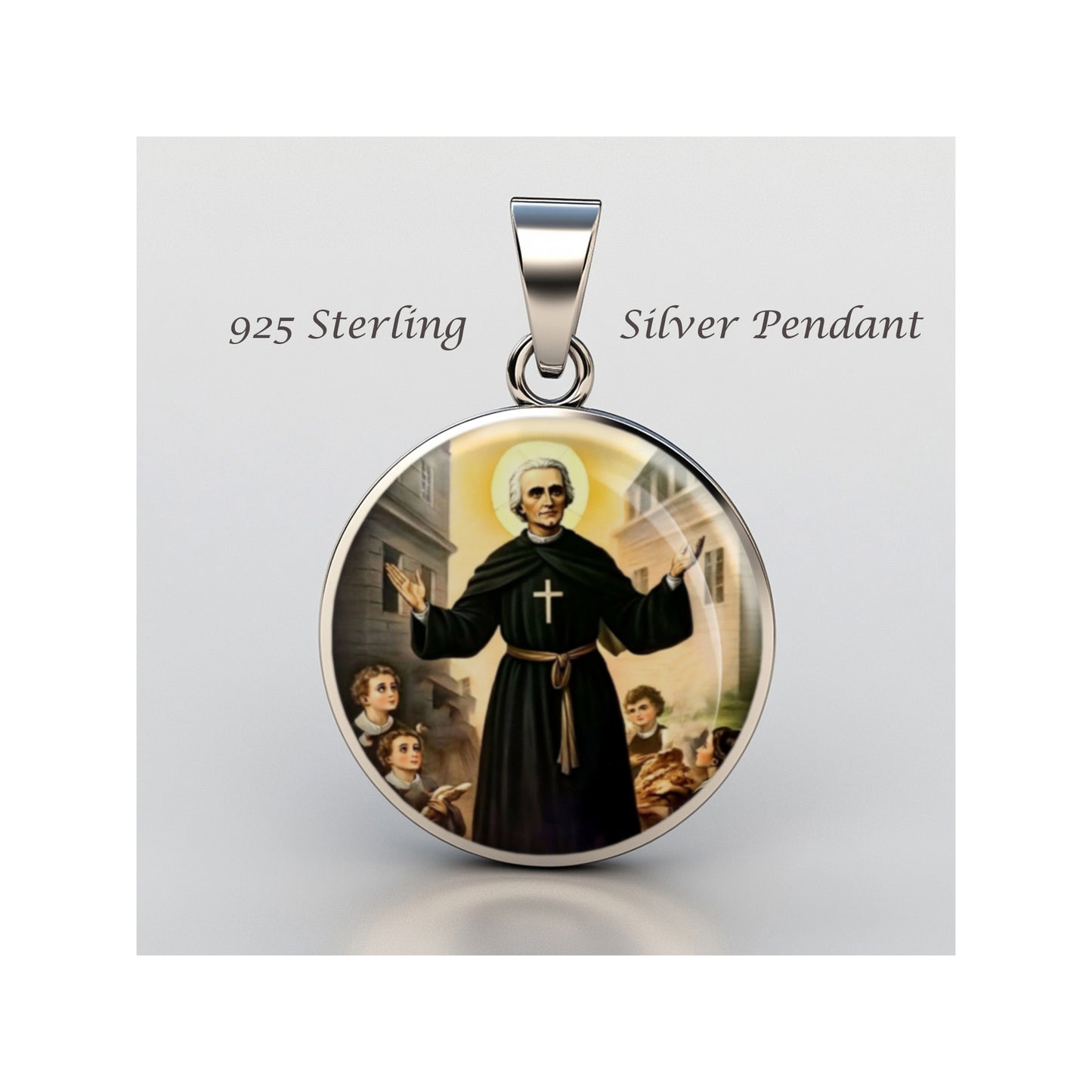Saint Antonio De Sant Anna Galvao Catholic sterling silver 925 Christian Medal image 0