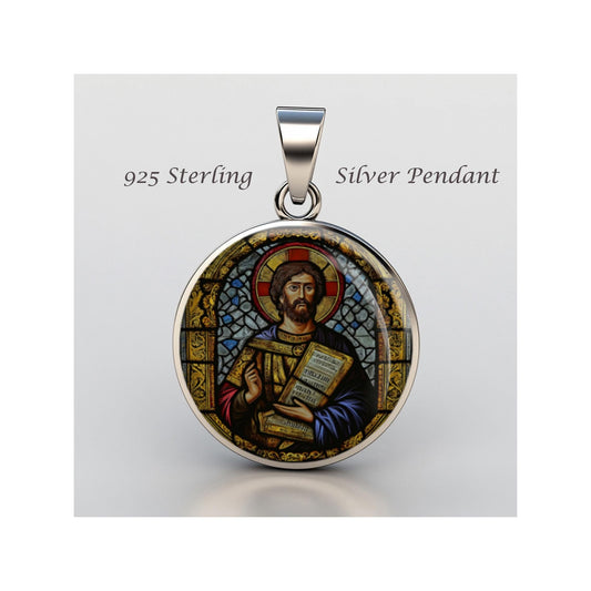 Saint Thomas The Apostle Patron Of India Religious Christian sterling silver 925 Medal
