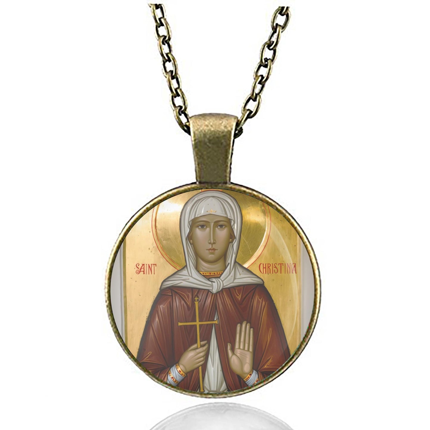 St Christina the Astonishing Religious Christian Pendant Necklace Patron of Mental Illness
