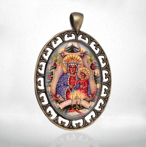 Our Lady of Czestochowa Religious Catholic Medal Jewelry