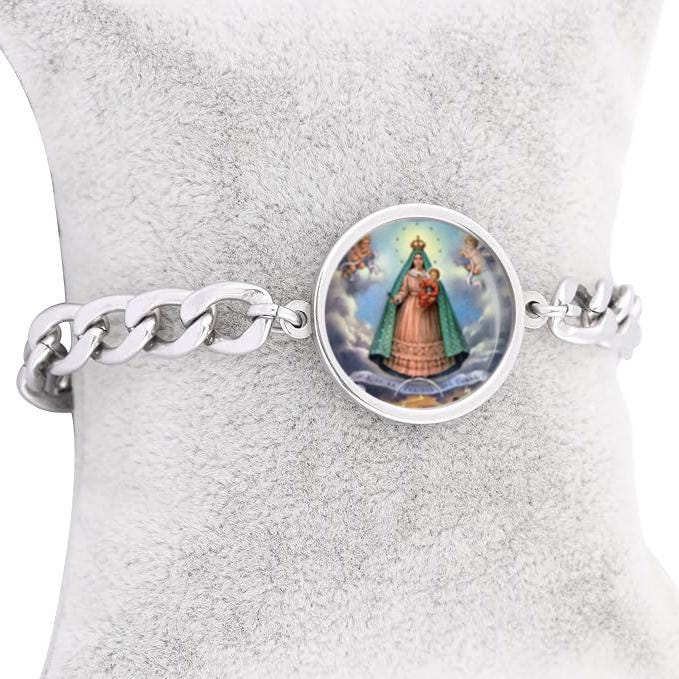Our Lady Charity Bracelet - Mother Mary Religious Jewelry Simple Chain