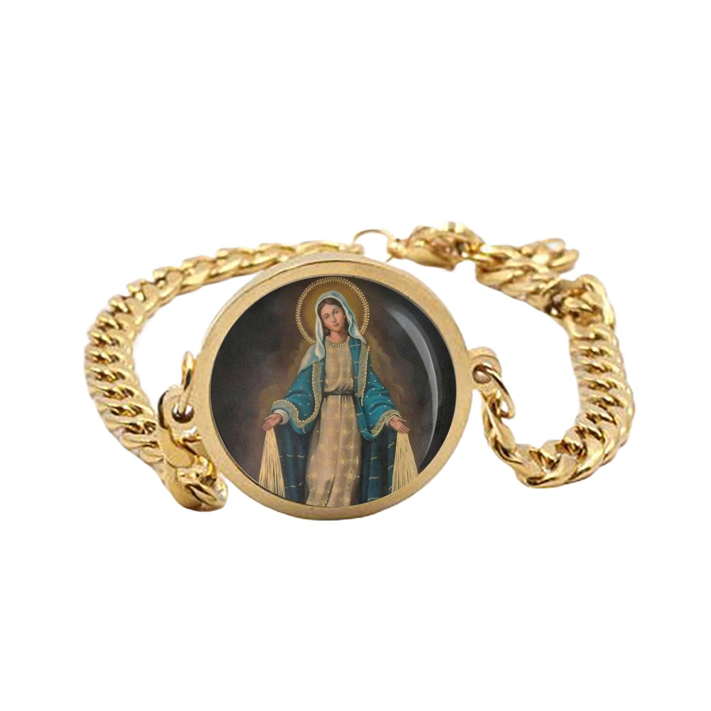 Our Lady Miraculous Mary Curb Bracelet