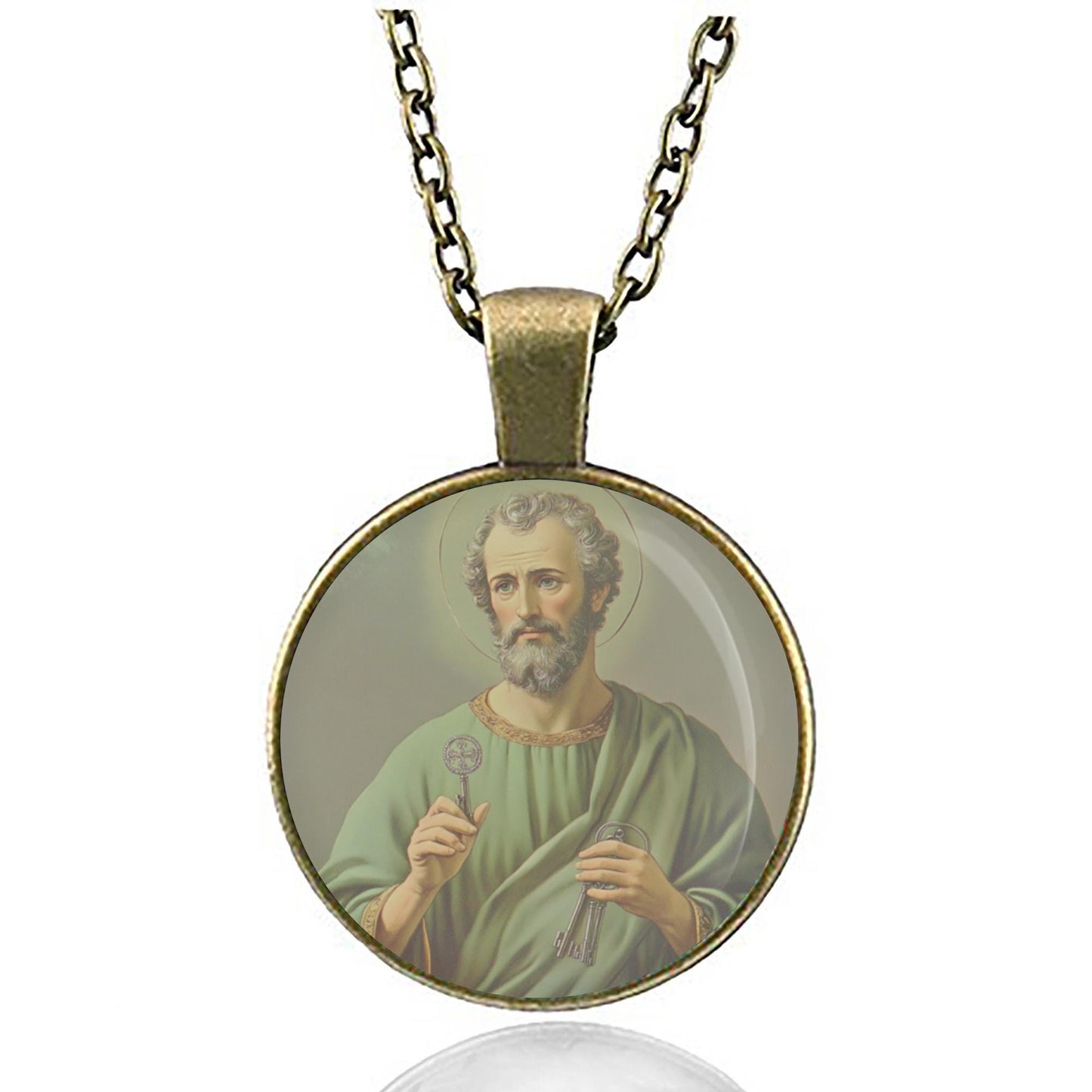 St. Peter The Apostle Religious Necklace Pendant Medal