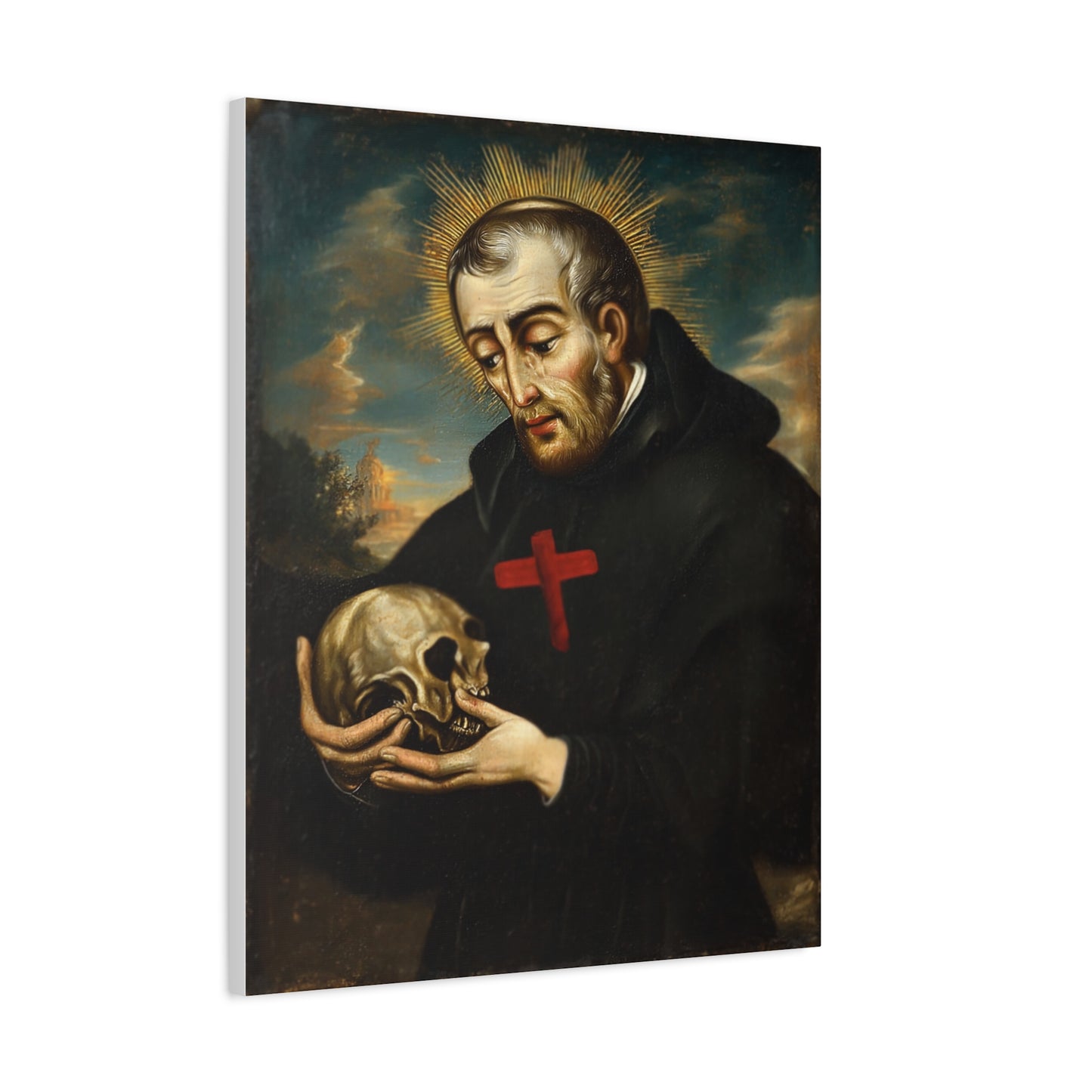 St. Camillus de Lellis Catholic Canvas Wall Art, Christian Decor