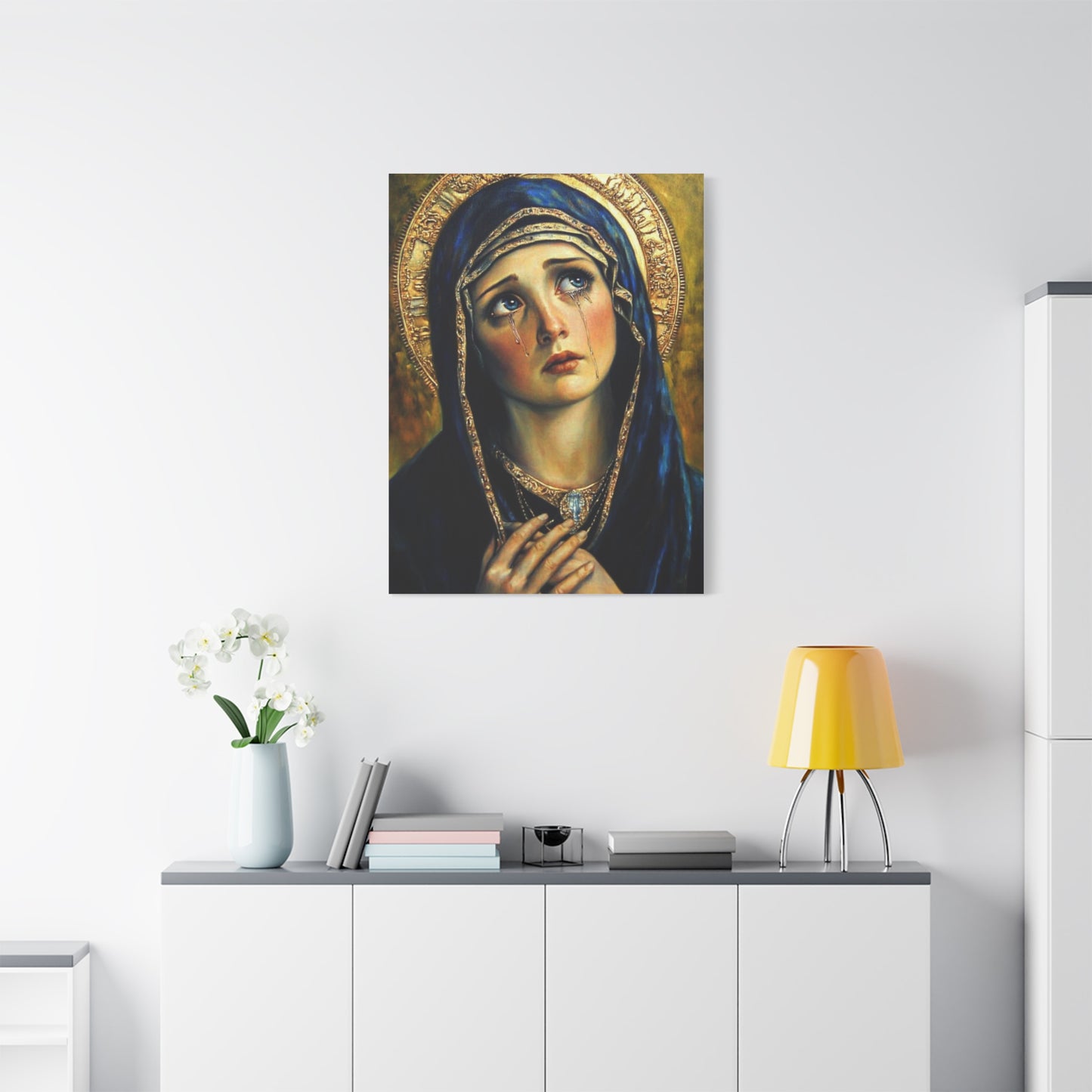 Ready to Hang - Our Lady of Sorrows Catholic Canvas Wall Art, Christian Decor