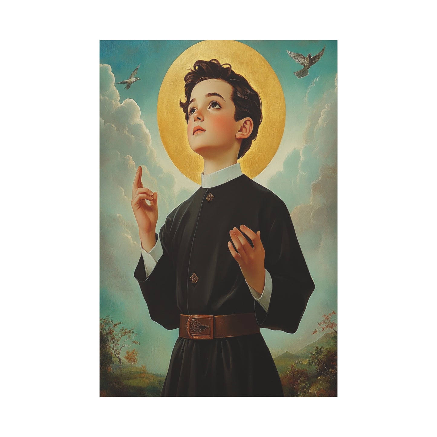St. Dominic Savio Catholic Canvas Wall Art, Christian Decor