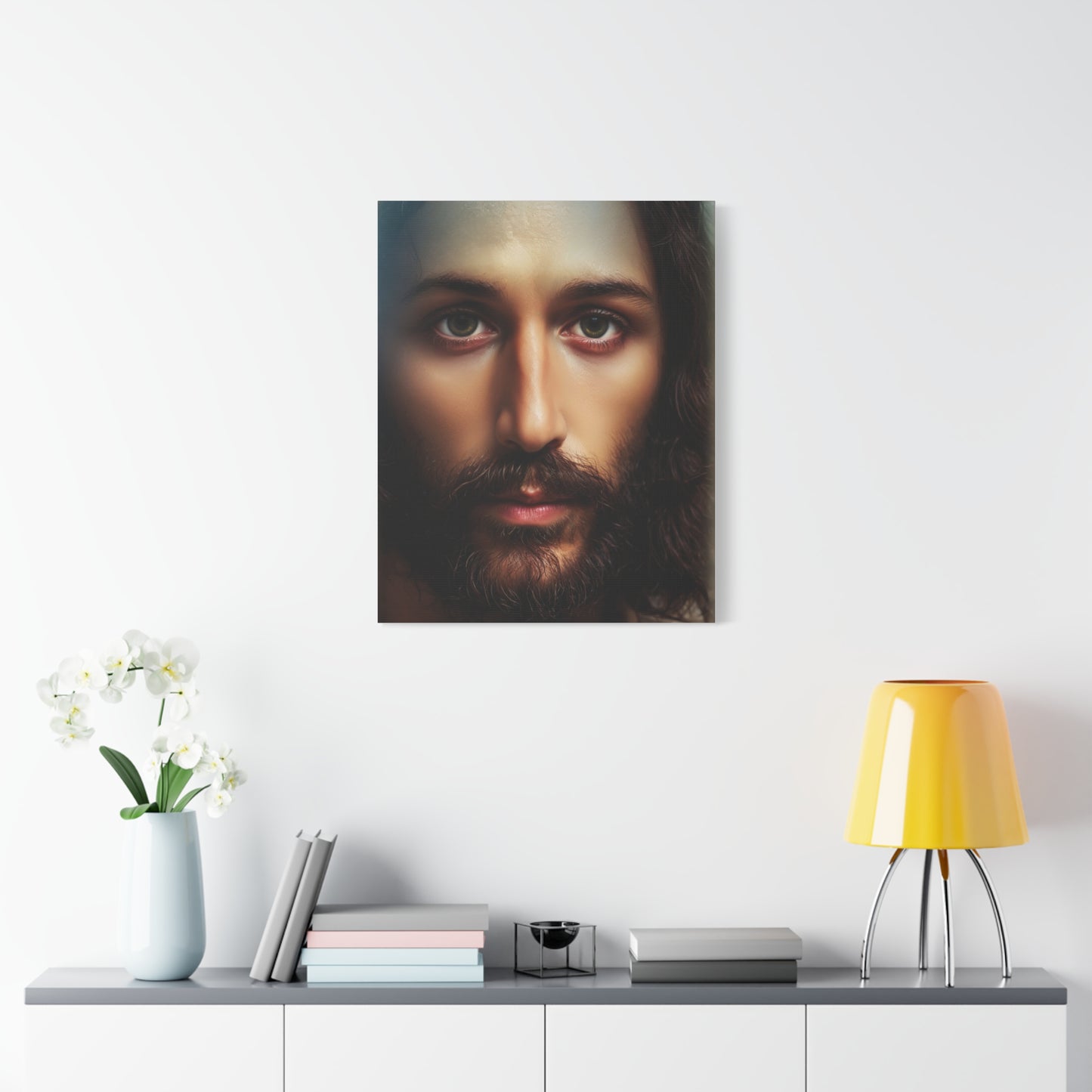Jesus Christ Holy Face Catholic Canvas Wall Art, Christian Decor