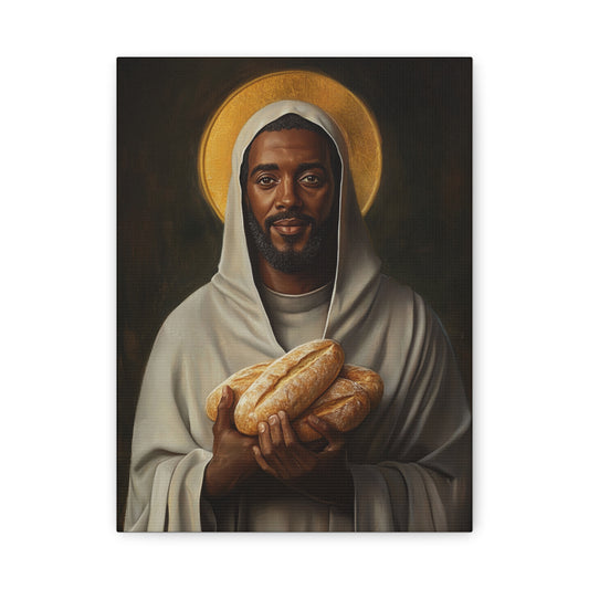 Benedict the Moor Canvas Print, Catholic Decor Wall, Gift Religious Christian