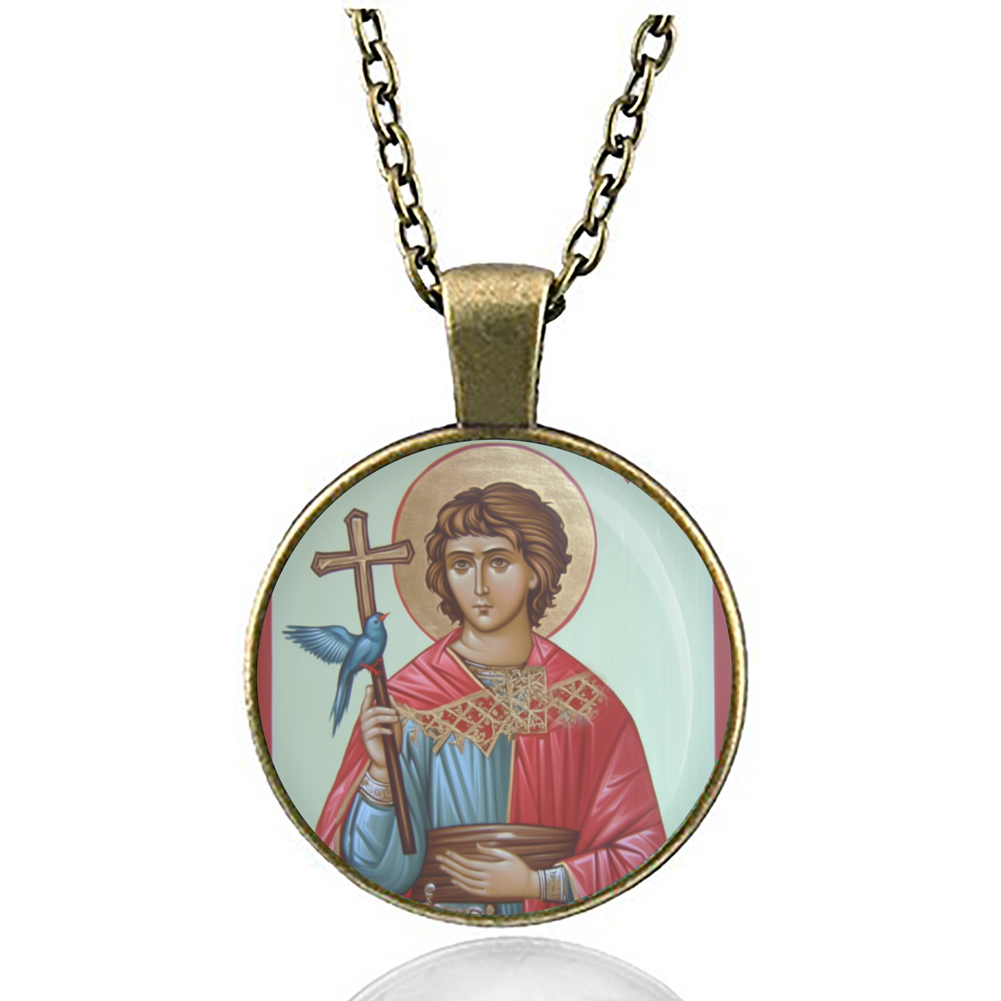 St. Tryphon Necklace Catholic Saint Pendant Medal image 4