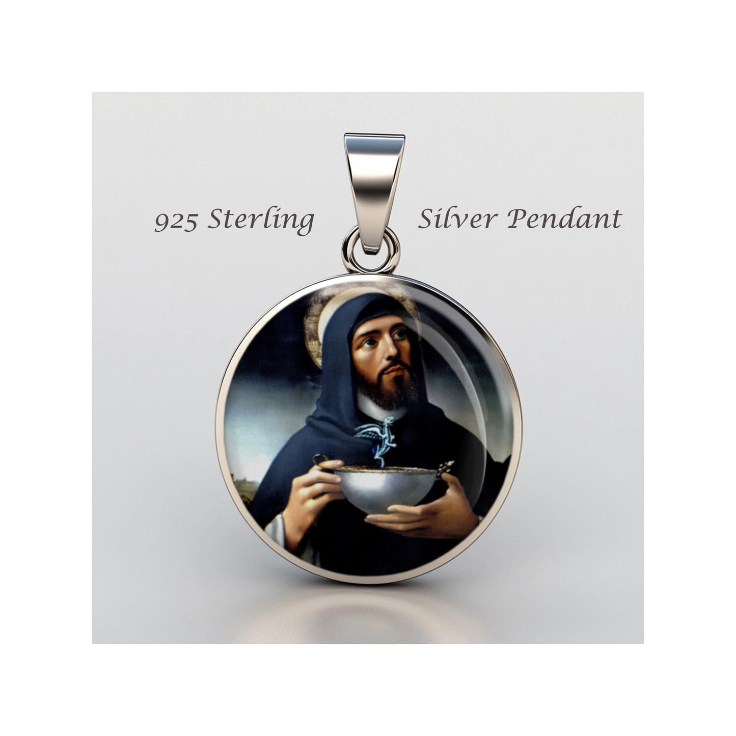Saint Luis Beltran Religious Devotional sterling silver 925 Christian Medal Patron Pendant