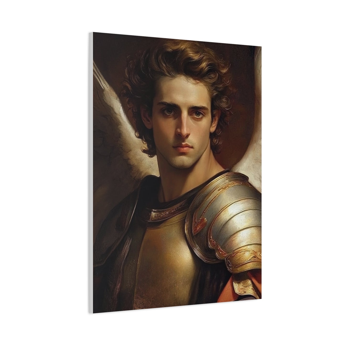 Michael the Archangel Catholic Canvas Wall Art, Christian Decor