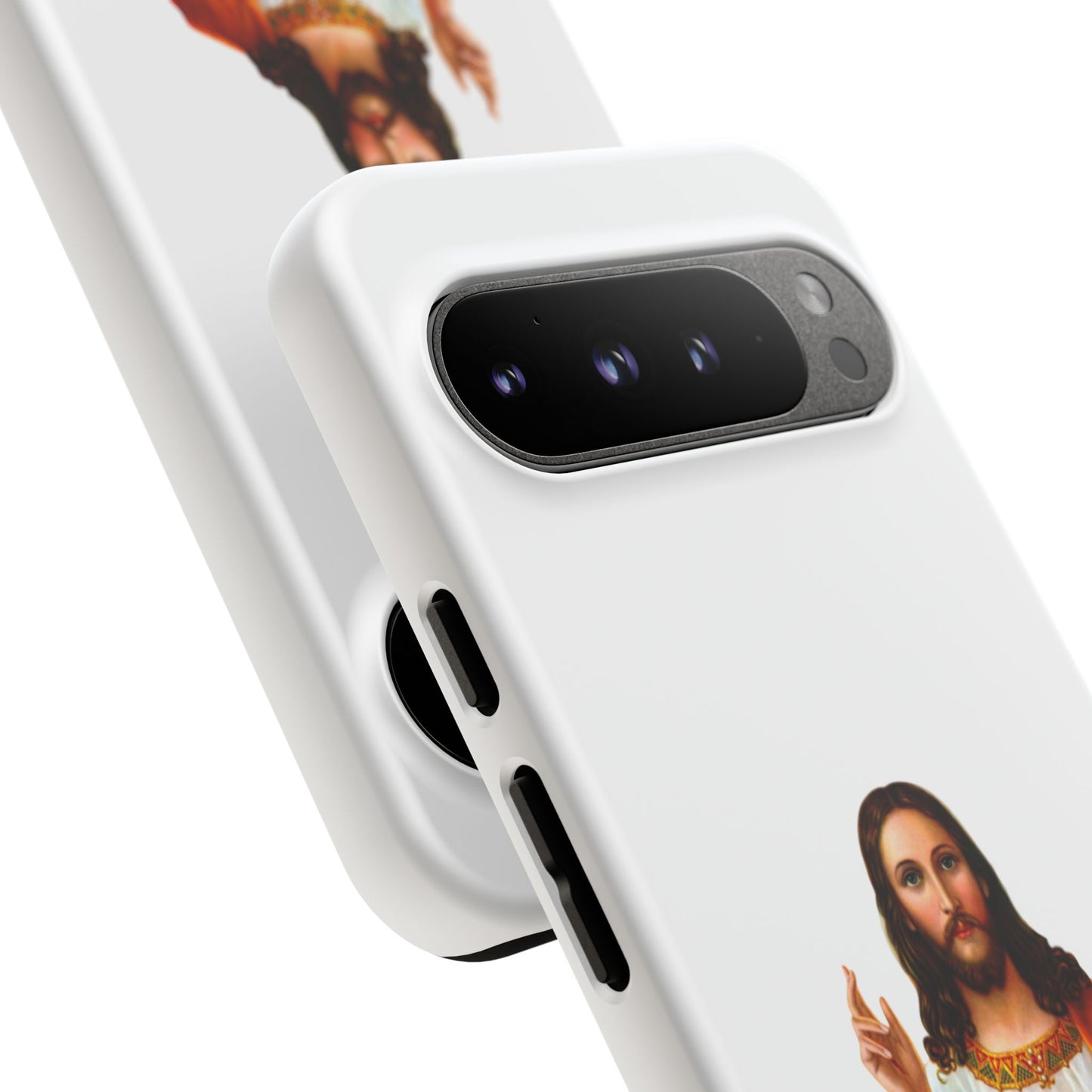 Artistic Phone Case Featuring Jesus, Tough Phone Case, Christian Gift, Religious Phone Cover, Inspirational Phone Accessory, Unique Jesus