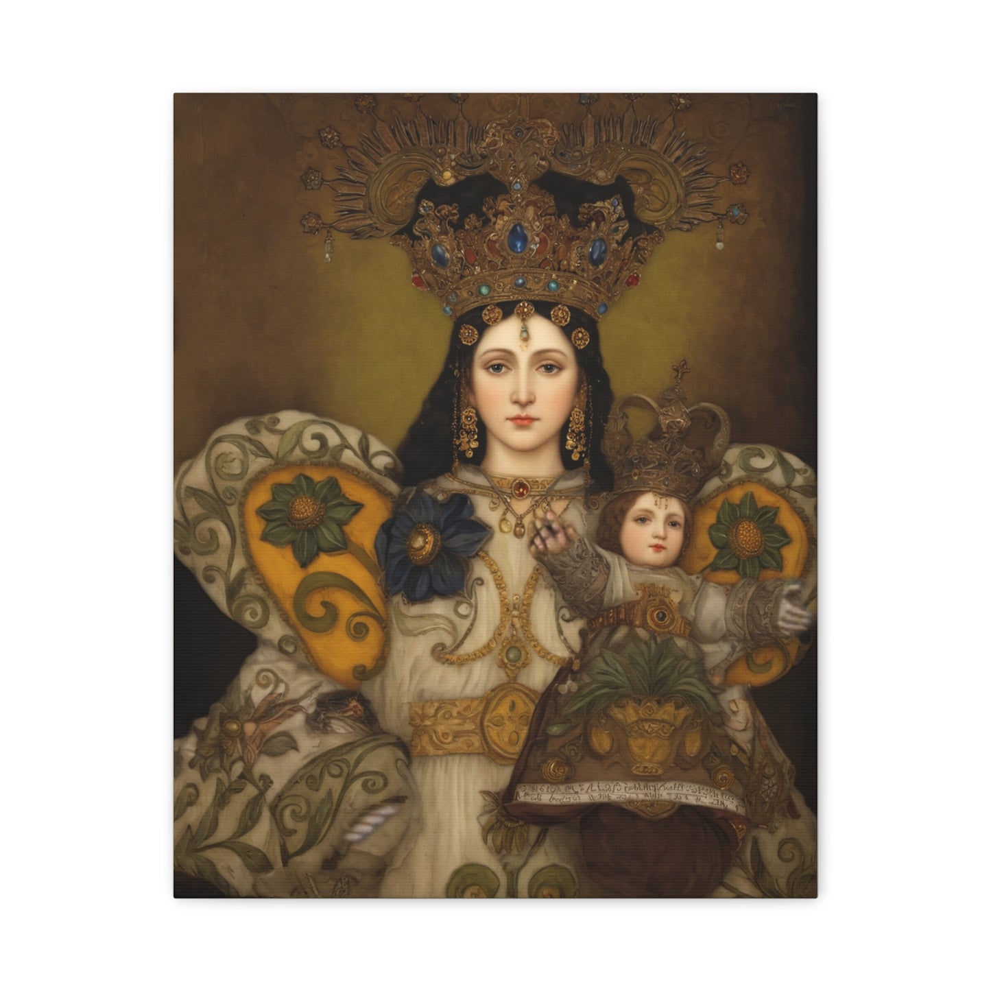 Our Lady Mary Remedies of Odlot Catholic Canvas Wall Art, Christian Decor