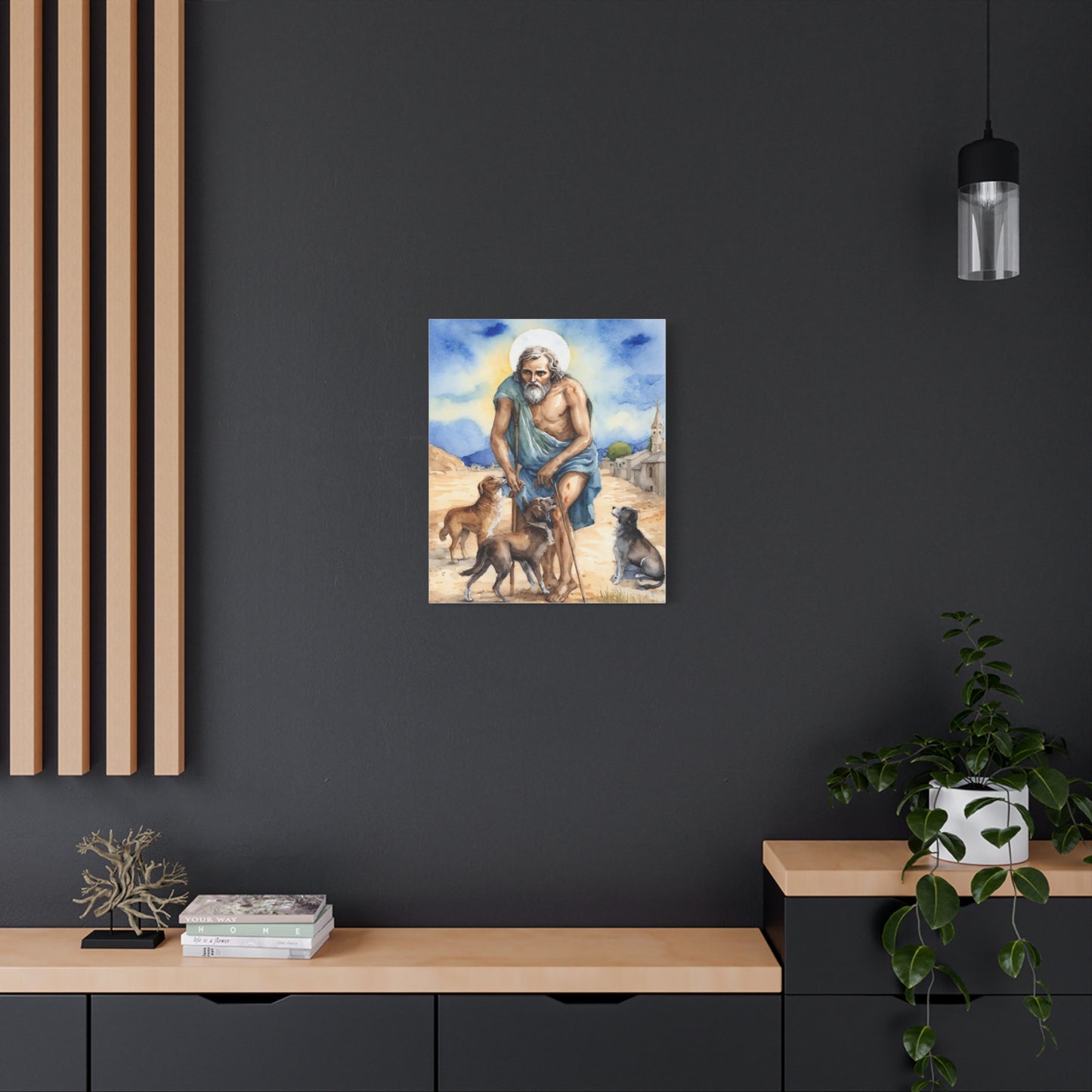 St. Lazarus of Bethany Catholic Canvas Wall Art, Christian Decor