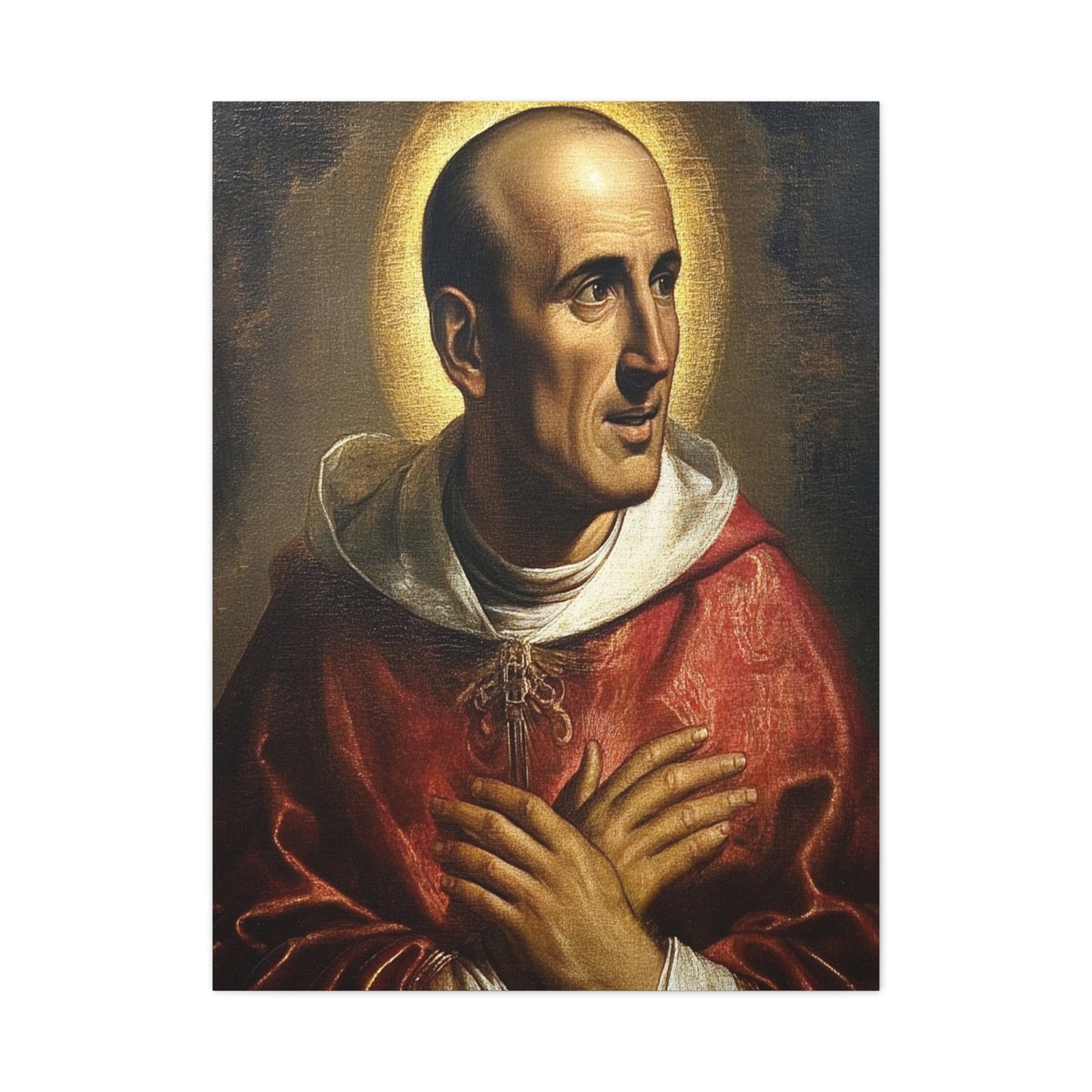 Charles Borromeo Canvas Print, Catholic Decor Wall, Gift Religious Christian