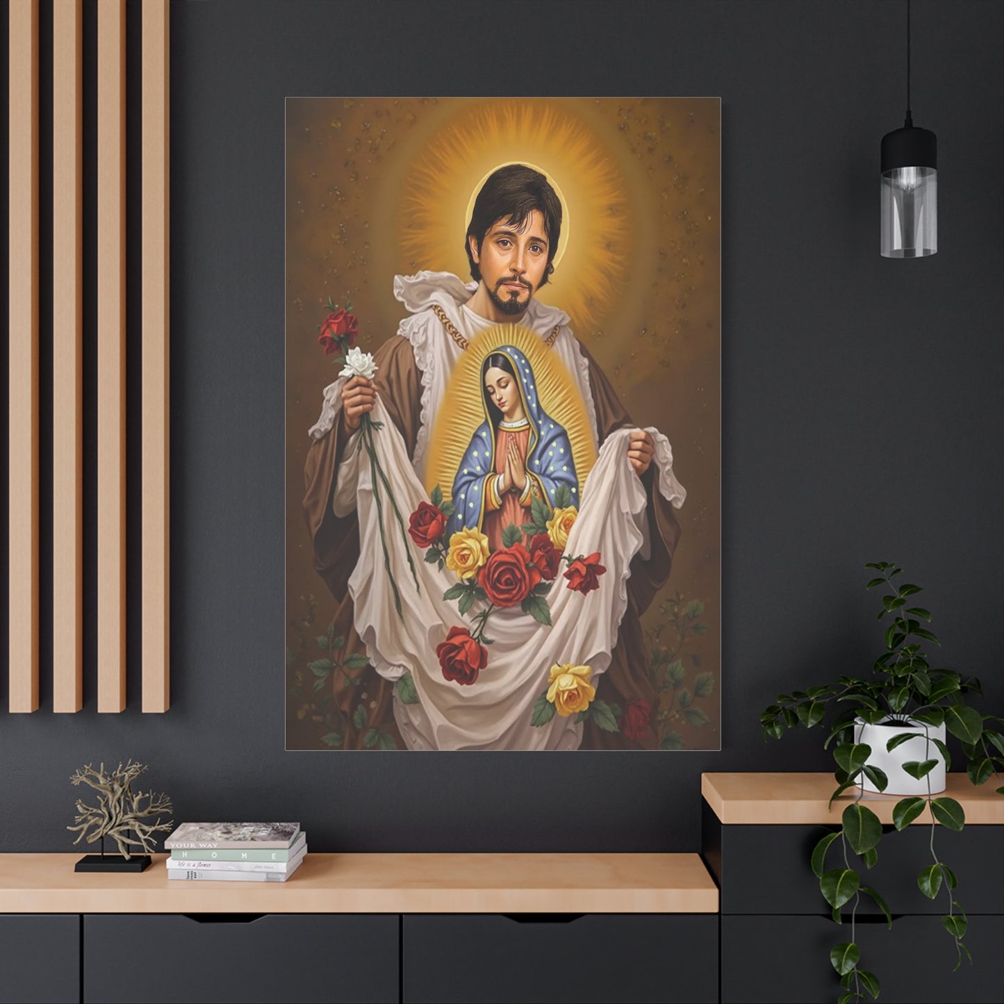 St. Juan Diego Catholic Canvas Wall Art, Christian Decor