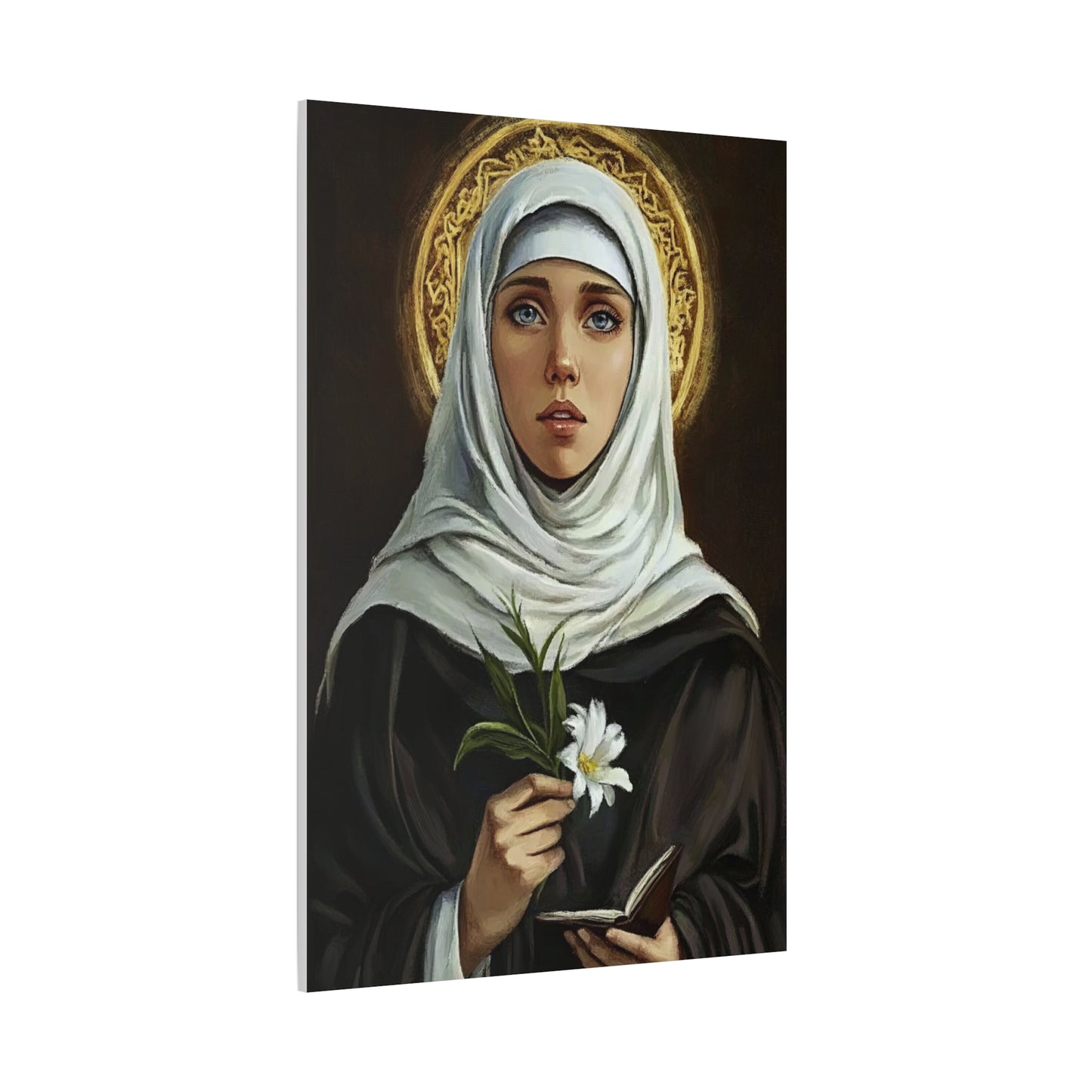 St. Catherine de Ricci Catholic Canvas Wall Art, Christian Decor