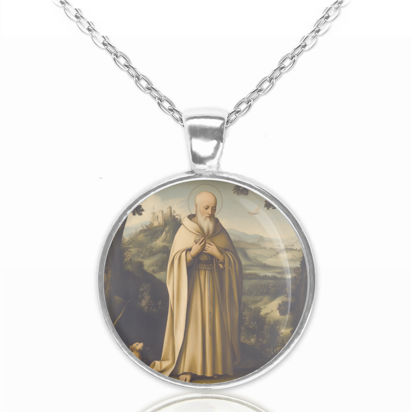 Blessed Agnello Of Pisa Necklace Catholic Pendant Medal image 0