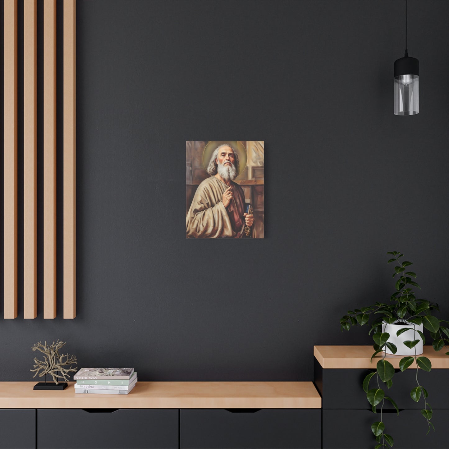 Ready to Hang - St. Peter the Apostle Catholic Canvas Wall Art, Christian Decor
