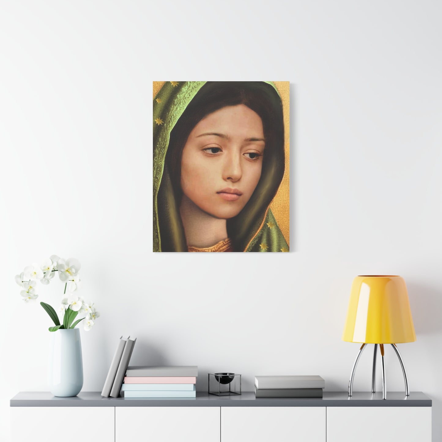 Our Lady of Guadalupe Mary Catholic Canvas Wall Art, Christian Decor