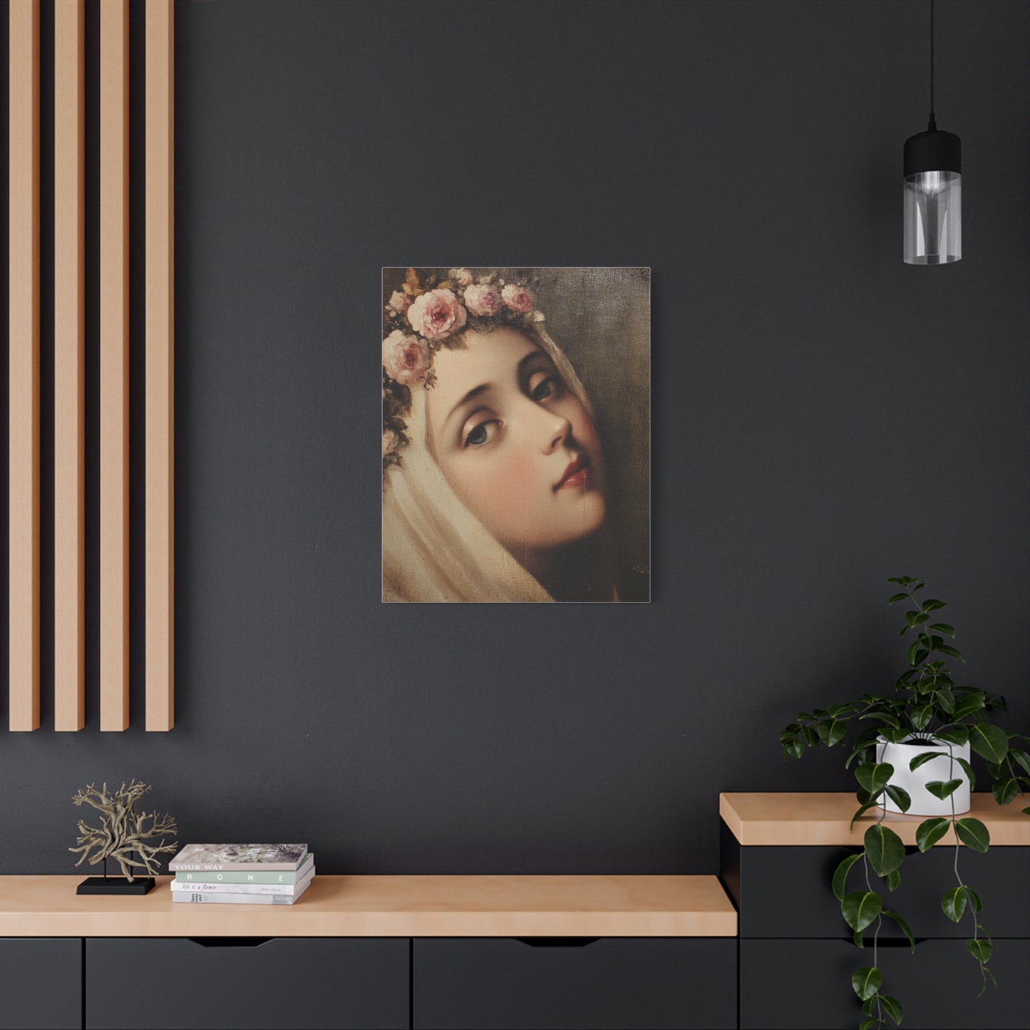 Ready To Hang - St. Rose of Lima Close Up Image Catholic Canvas Wall Art, Christian Decor
