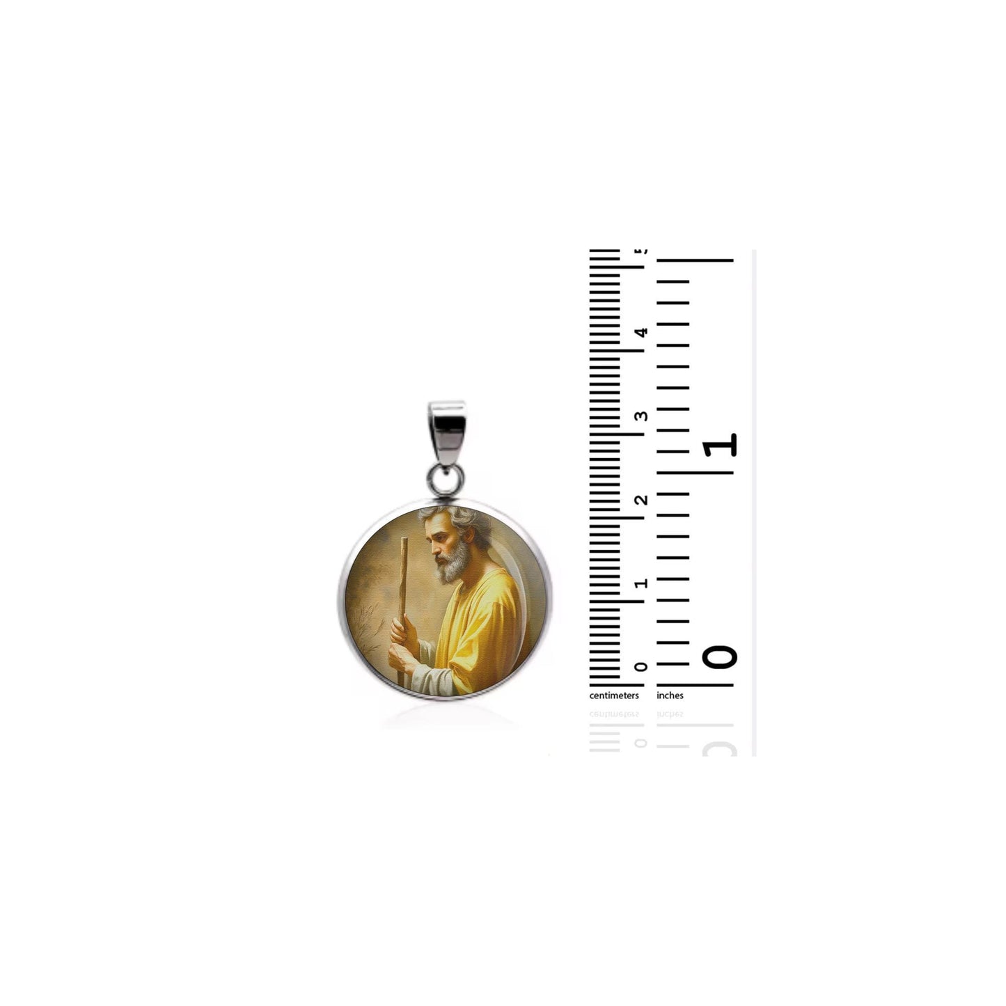 Saint Joseph The Worker Religious Christian sterling silver 925 Christian Medal Patron