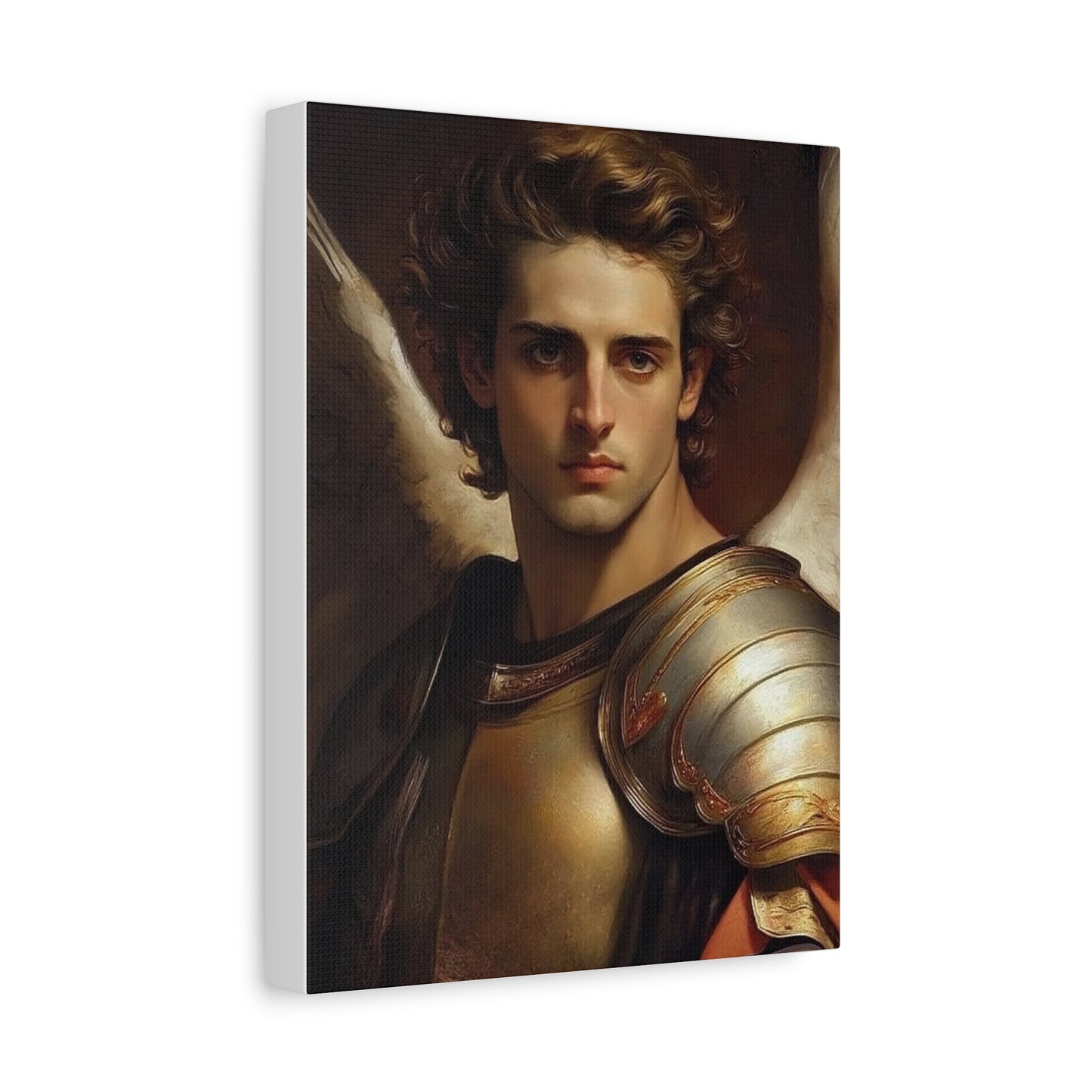 Michael the Archangel Catholic Canvas Wall Art, Christian Decor